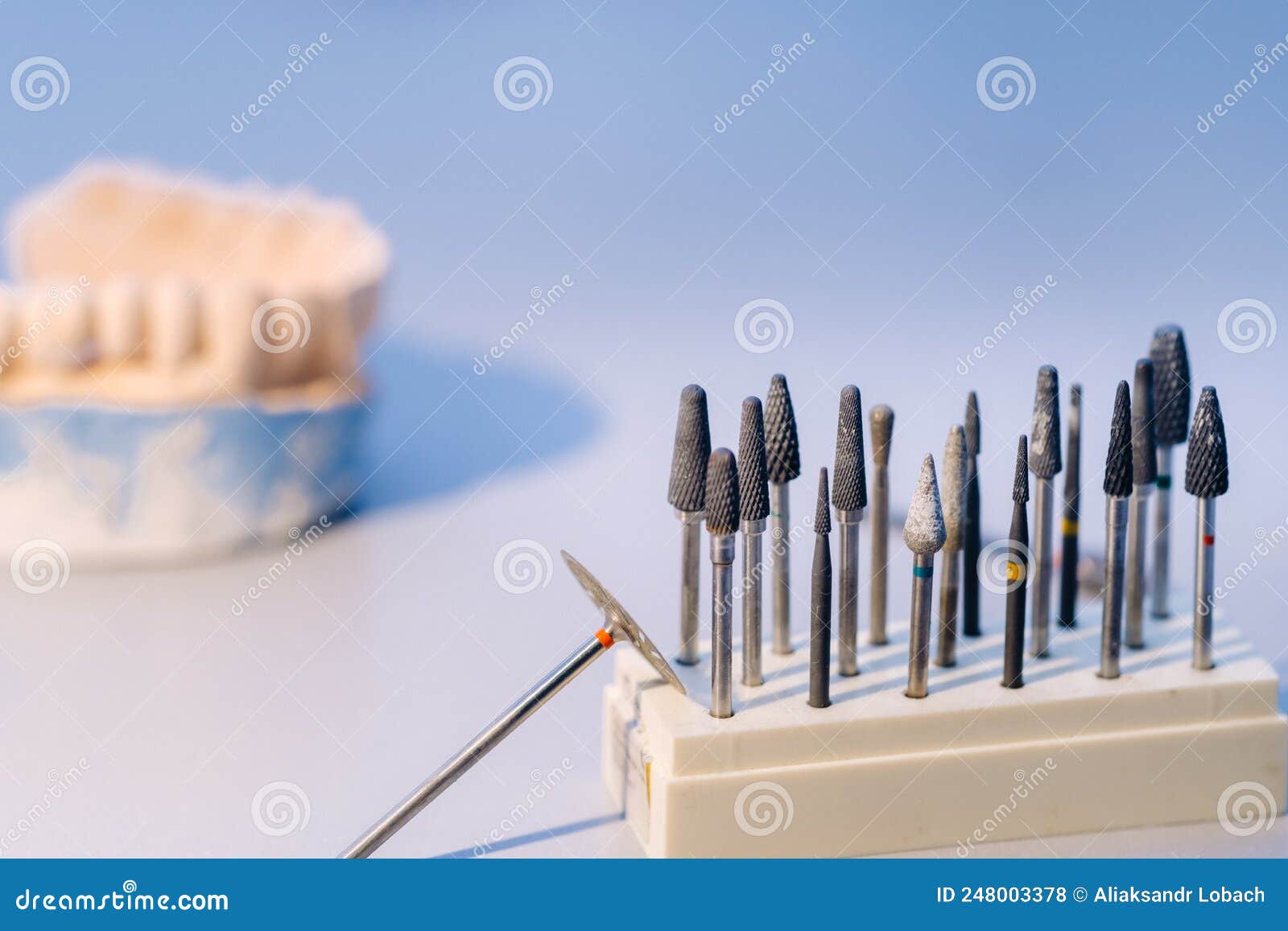 Grinding Tools and Drills for Dental Technicians Stock Photo Image of