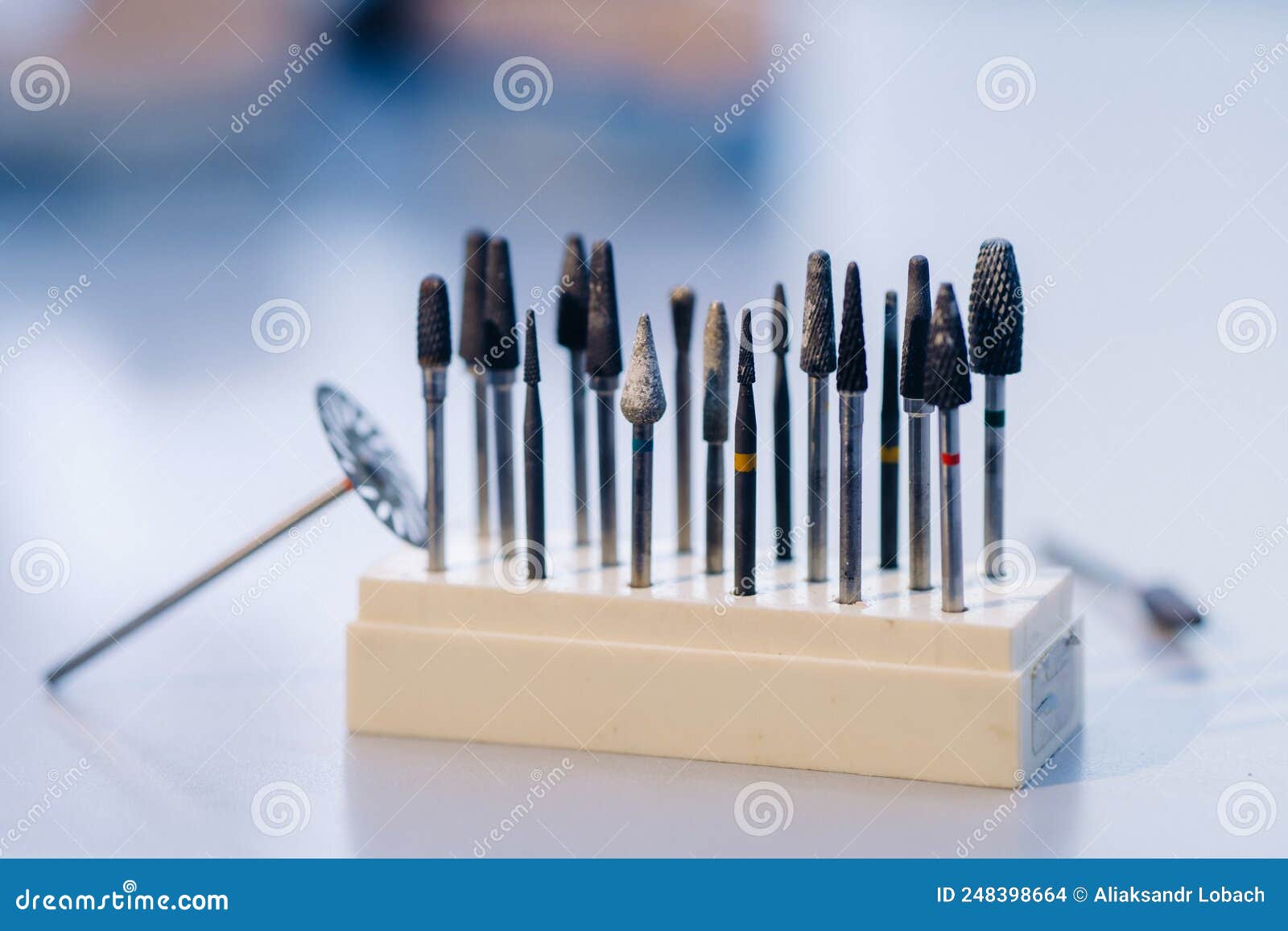 Grinding Tools and Drills for Dental Technicians Stock Photo Image of