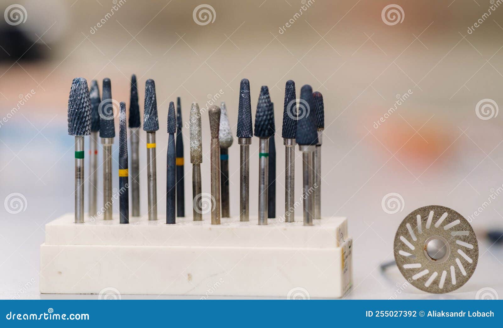 Grinding Tools and Drills for Dental Technicians Stock Photo Image of