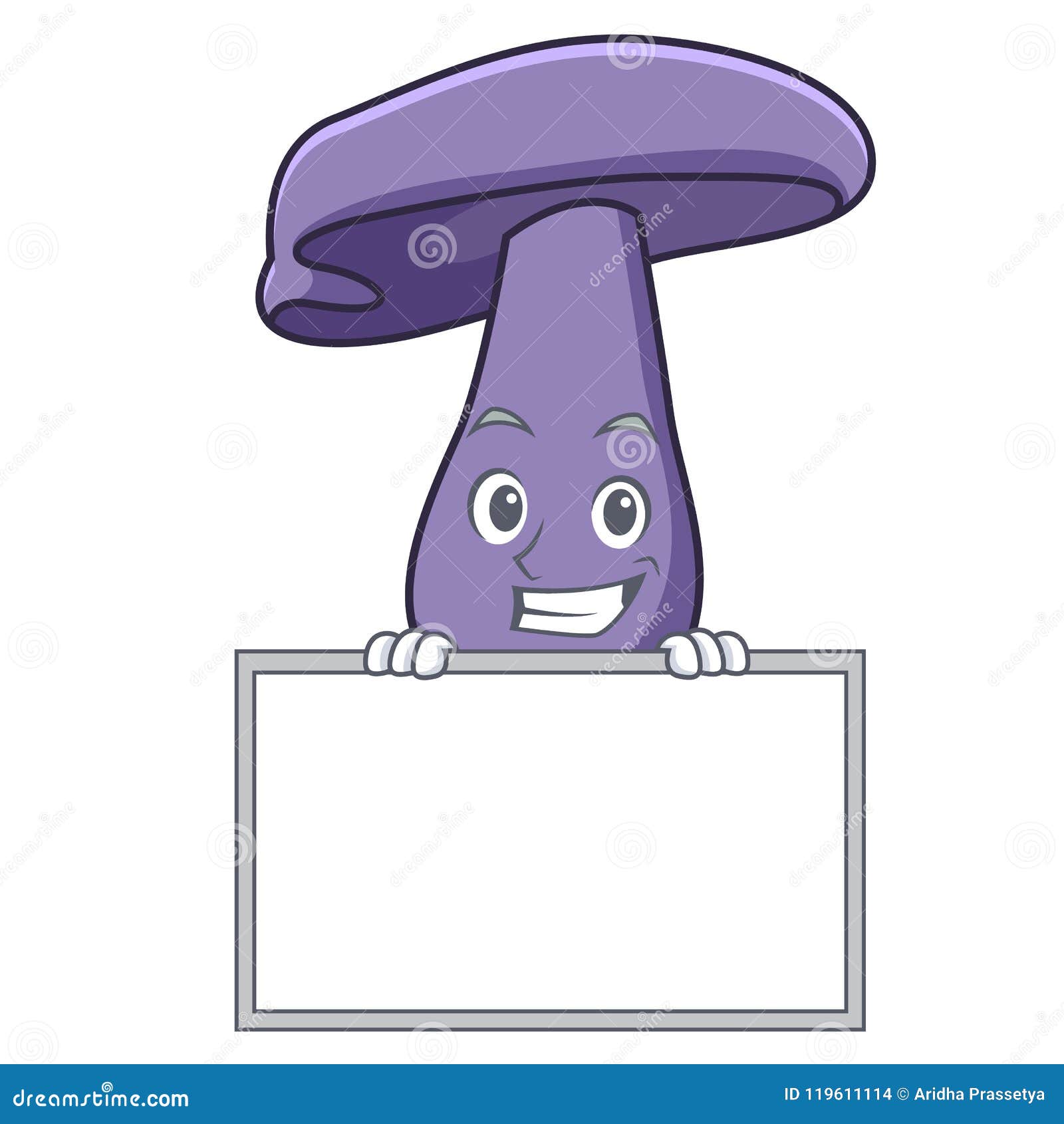 grinning with board blewit mushroom character cartoon