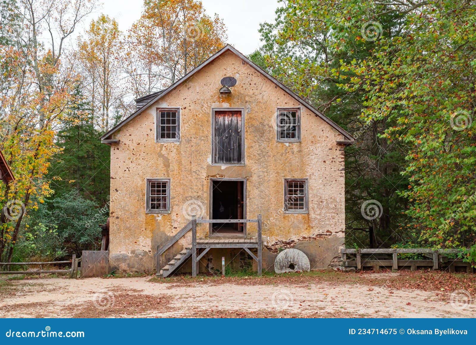 grist mill at historic batsto village in wharton state forest in southern new jersey. united states