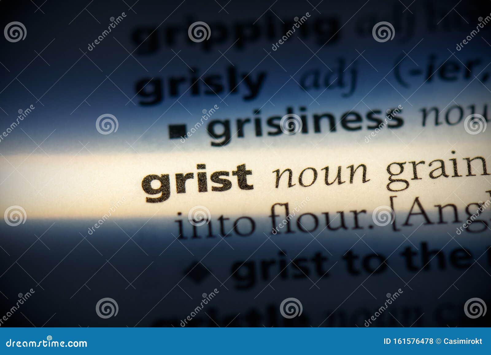 Grist stock photo. Image of printed, concept, thesaurus 161576478