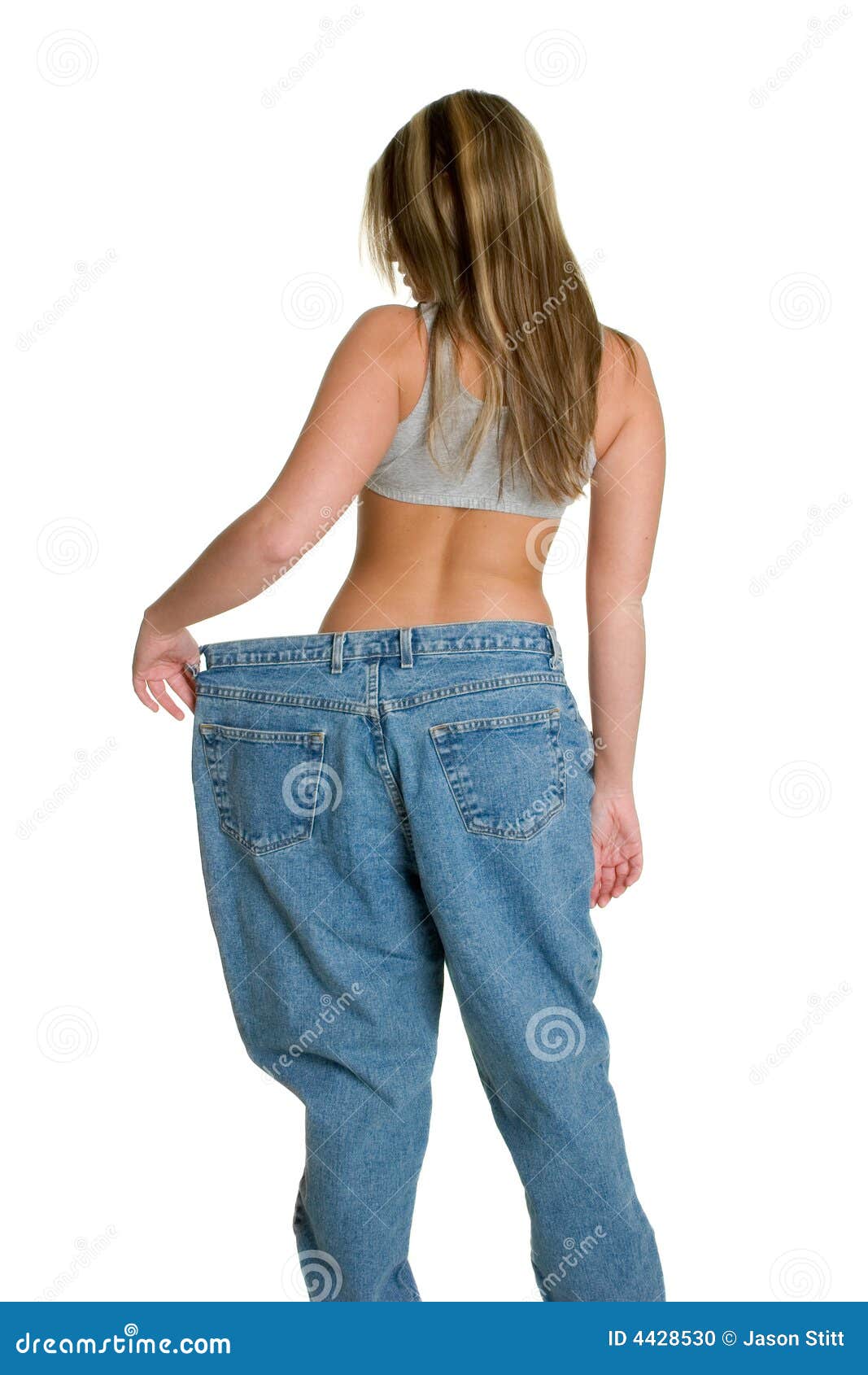 Grosse Hosen Dunne Frau Stockfoto Bild Von Dunne Hosen