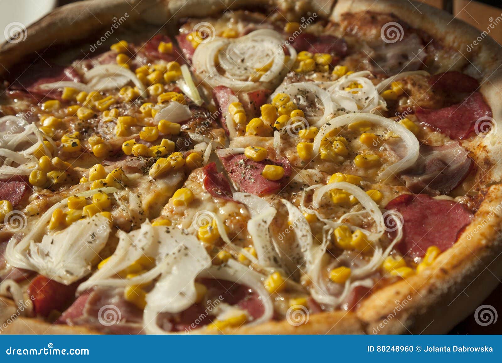 Grosse Pizza Stockfoto Bild Von Pizza Grosse
