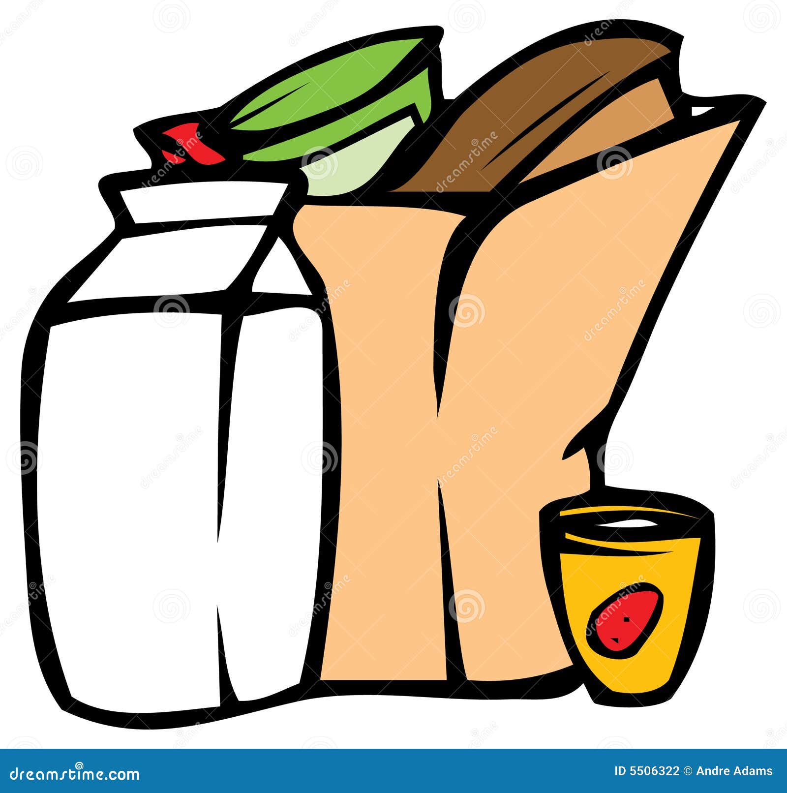 Groceries stock illustration. Illustration of groceries - 5506322