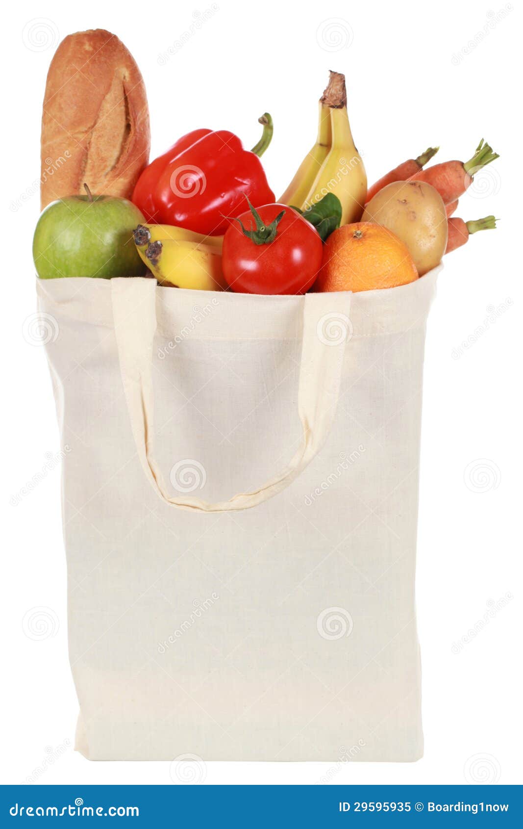 Groceries in a bag stock image. Image of isolated, recycle 29595935