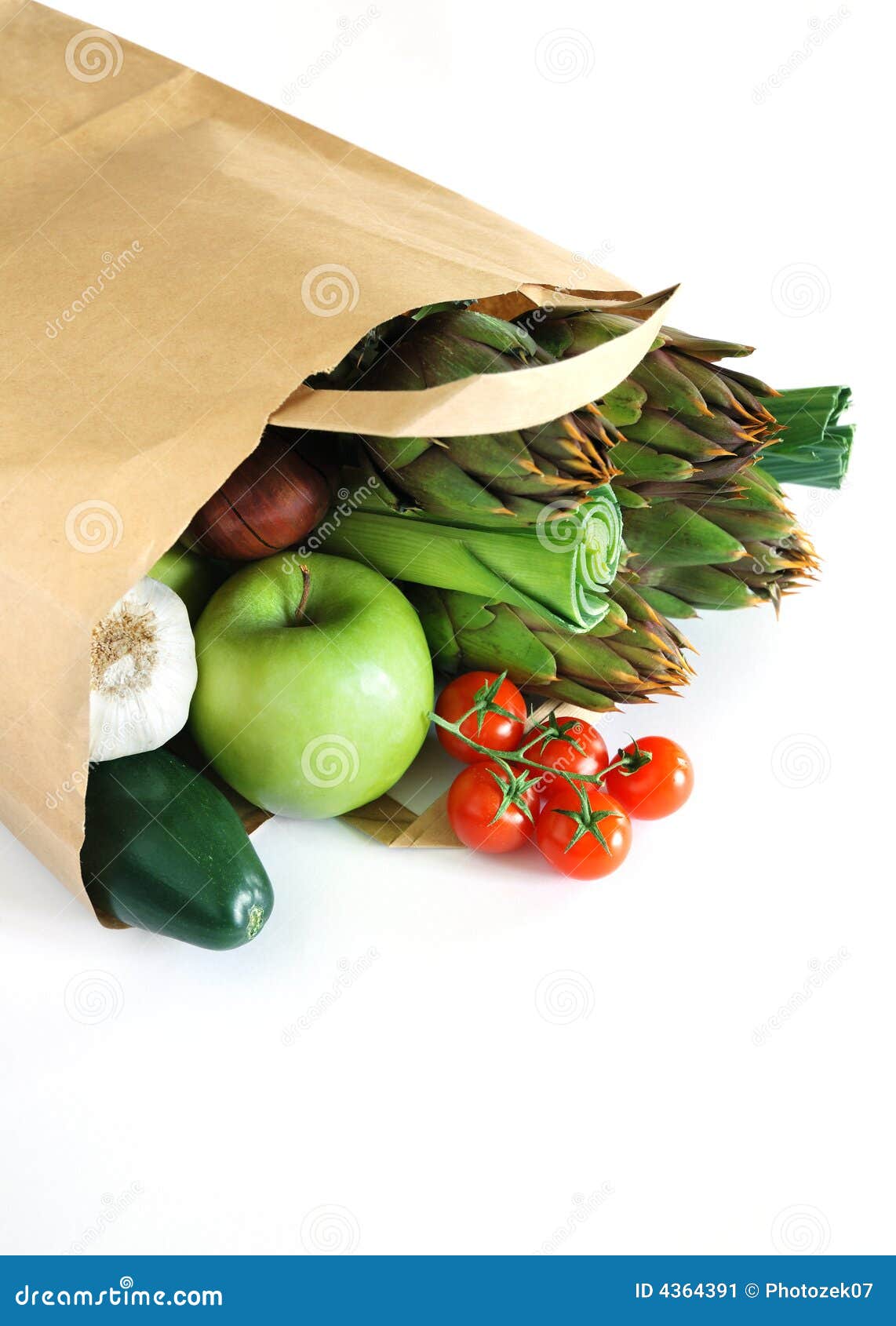 Grocery bag stock image. Image of shopping, healthy, tomatoes 4364391