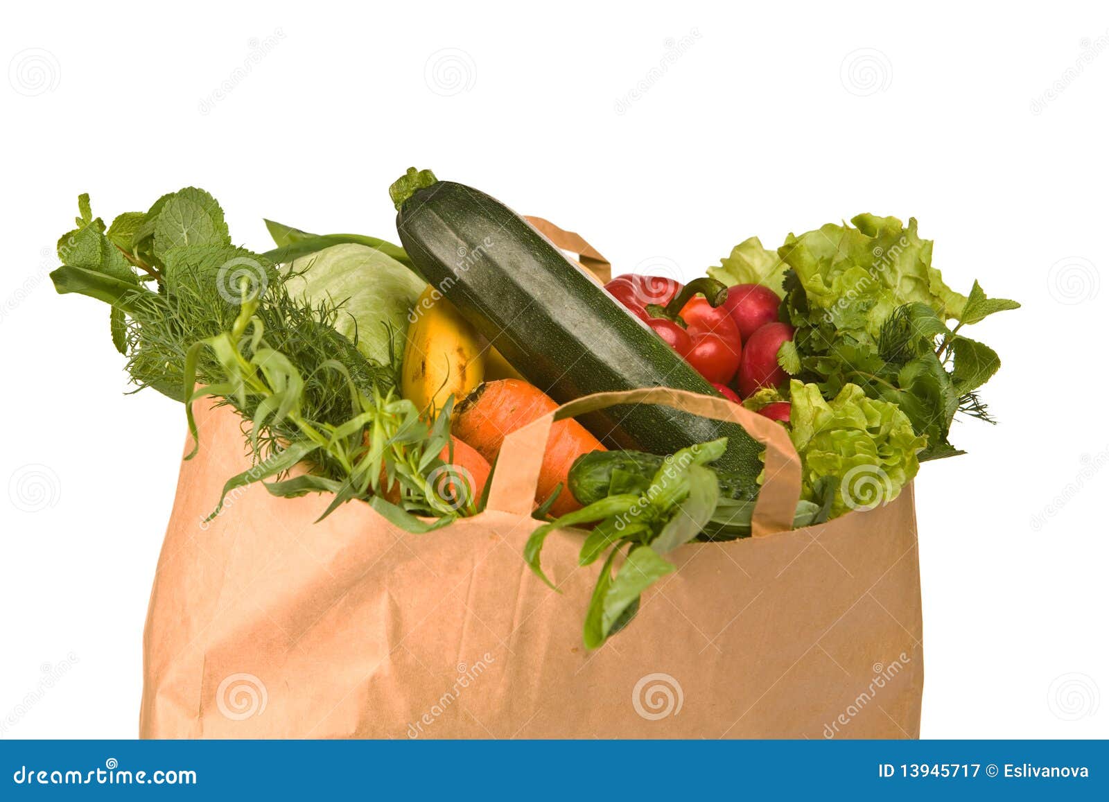 A Grocery Bag Full of Vegetables Stock Image Image of vegetarianism