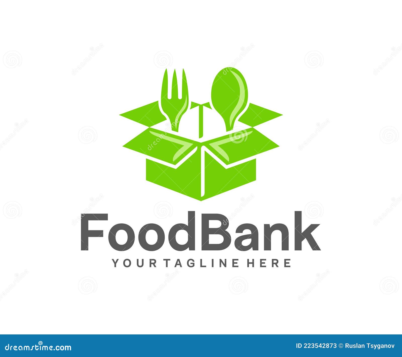 Grocery Box, Food, Fork and Spoon, Logo Design. Food Bank, Charitable  Foundation and Organizations, Vector Design Stock Vector - Illustration of  helping, foodstuff: 223542873