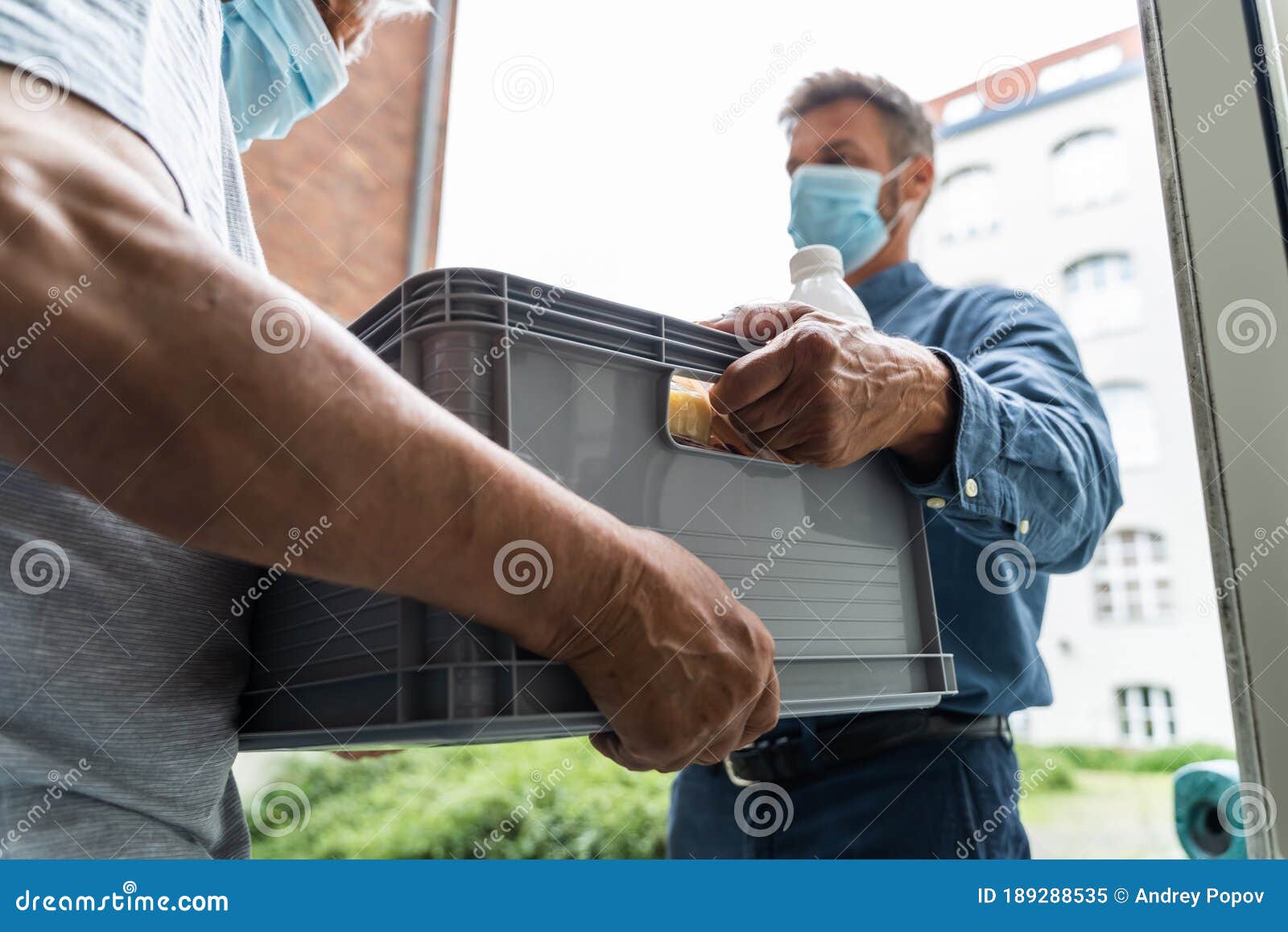 Grocery Food Shopping Help for Elder Stock Image Image of aged