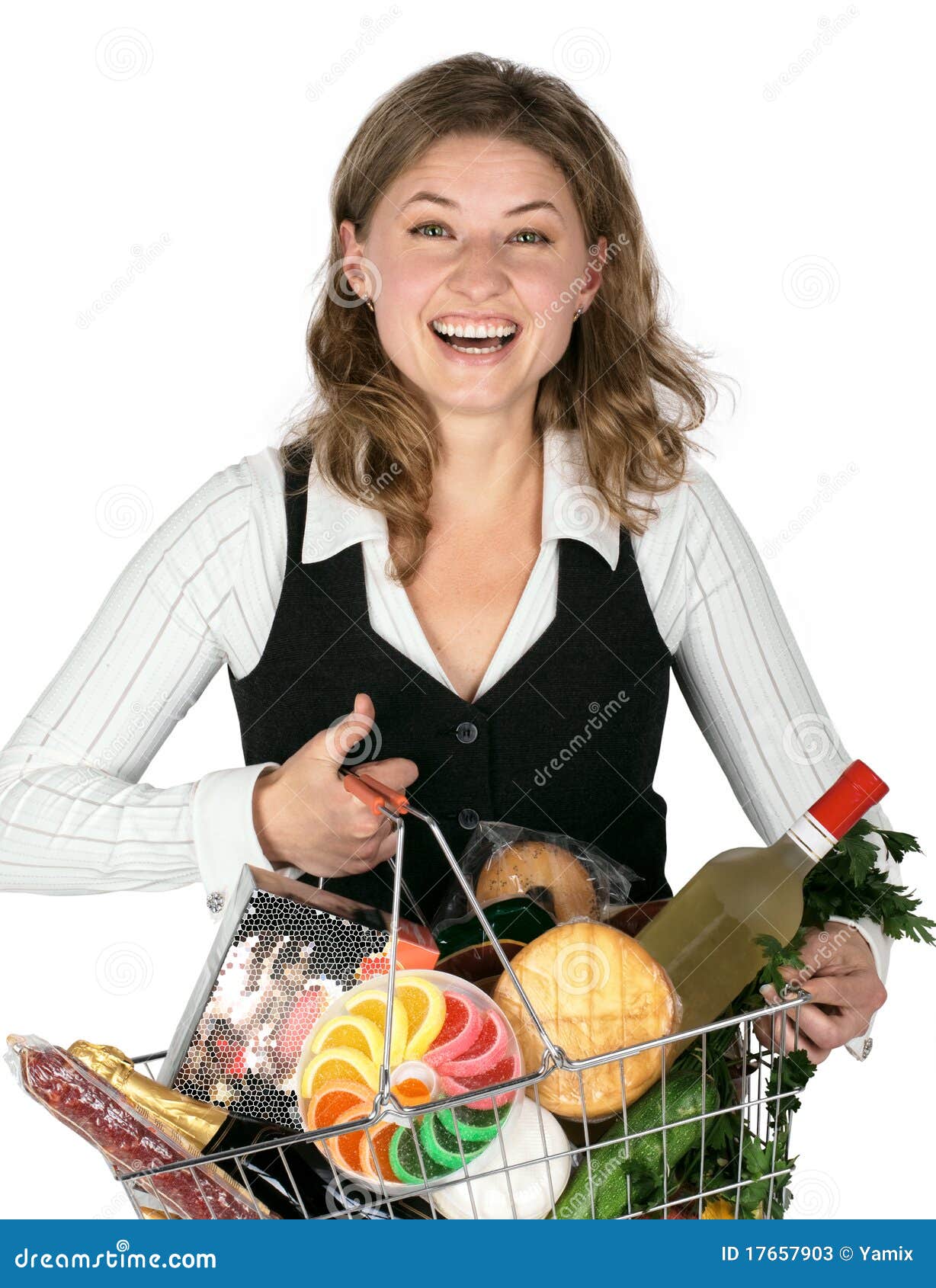 Grocery Shopping stock image. Image of healthy, smiling 17657903