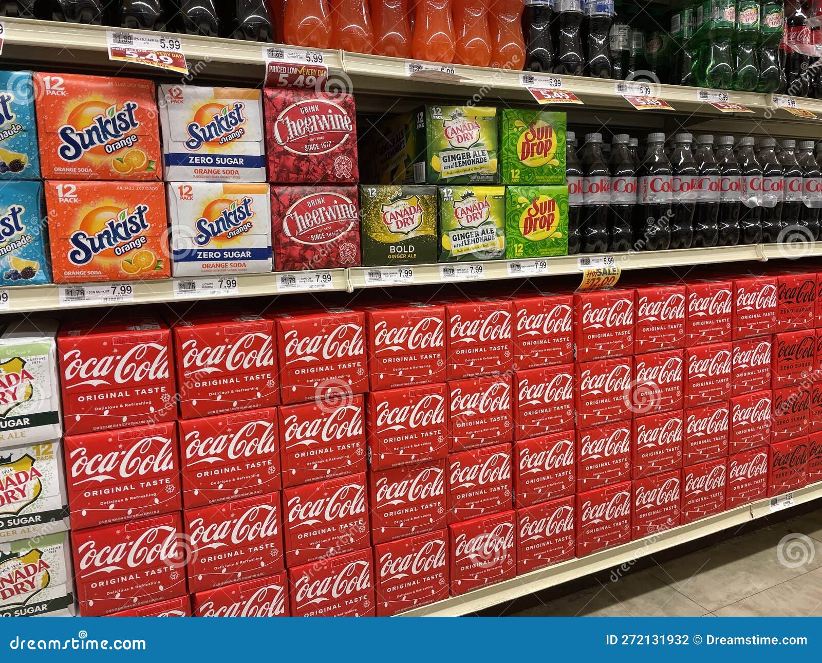Grocery Store Soda Coke 12 Packs On Shelves Editorial Photography grocery-store-soda-coke-12-packs-on-shelves-editorial-photography