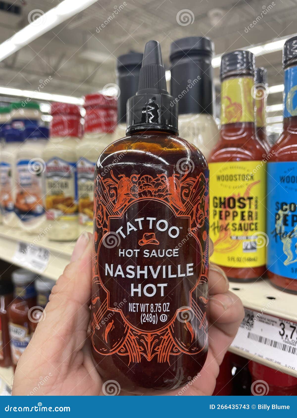 Grocery Store Tattoo Nashville Hot Sauce Editorial Stock Photo - Image of  packaging, nashville: 266435743