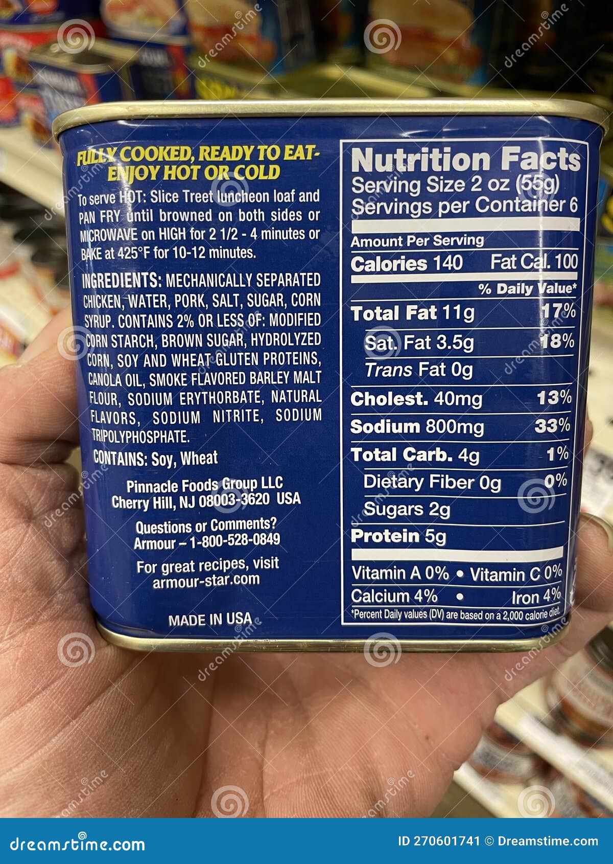 Grocery Store Treet Canned Meat Nutrition Label Editorial Photo CartoonDealer 270601741 grocery-store-treet-canned-meat-nutrition-label-editorial-photo-cartoondealer-270601741