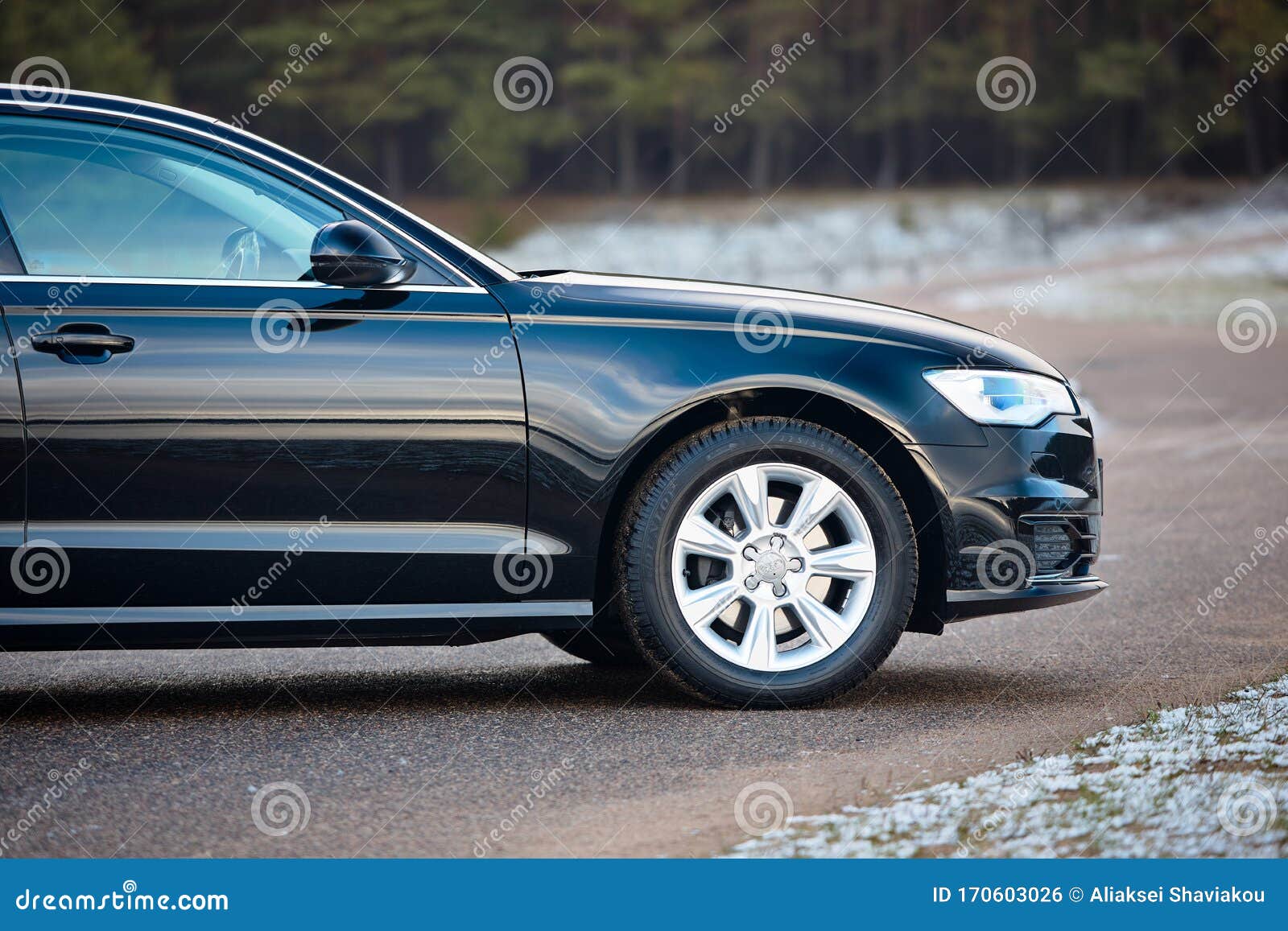GRODNO, BELARUS - DECEMBER 2019: Audi A6 4G, C7 2.0 TDI 190 Hp