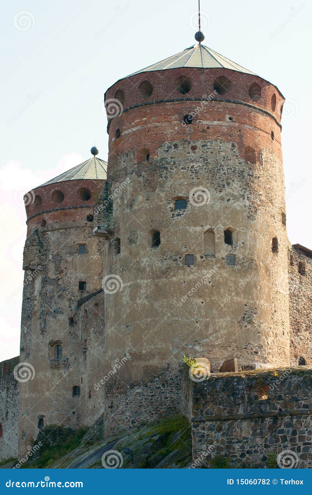 Grodowy olavinlinna. Grodowy Finland średniowieczny olavinlinna savonlinna kamień góruje