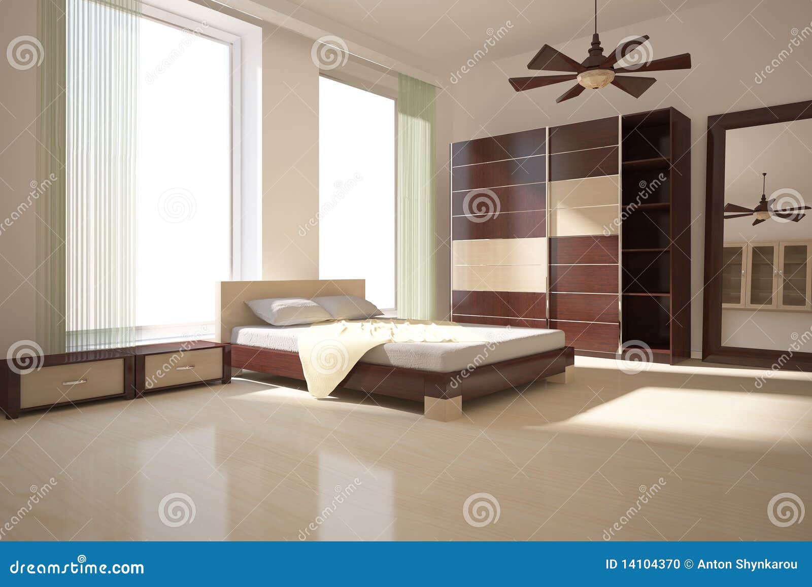 Groene slaapkamer stock foto afbeelding: 14104370 Kabinet redesign