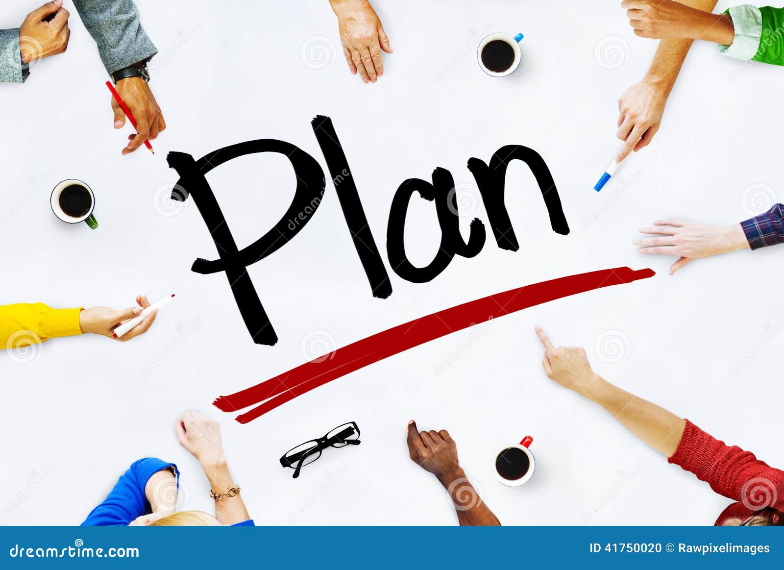 Groep Diverse Multietnische Mensen Planning Stock Foto Image of