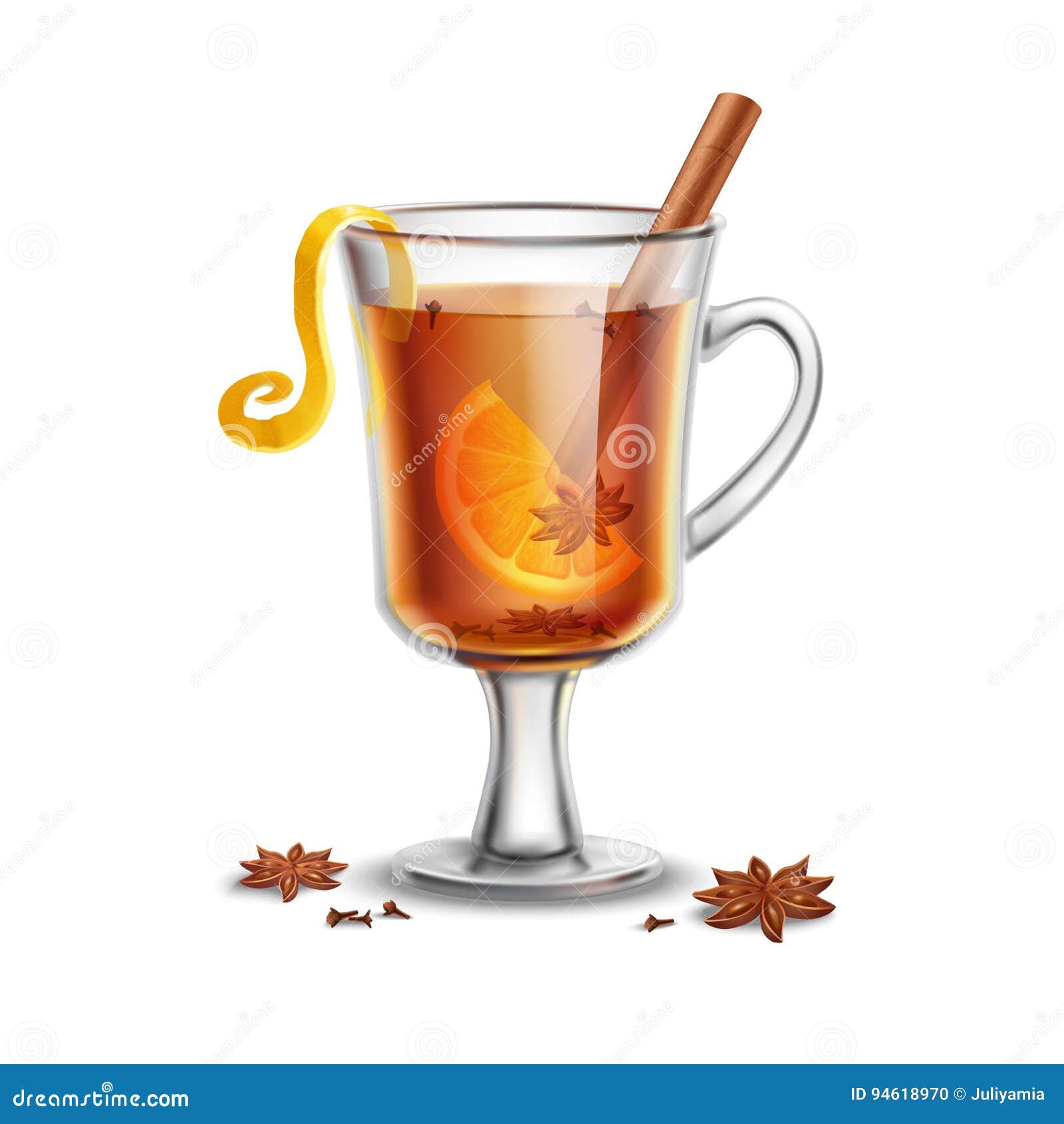 grog. hot rum drink with spices