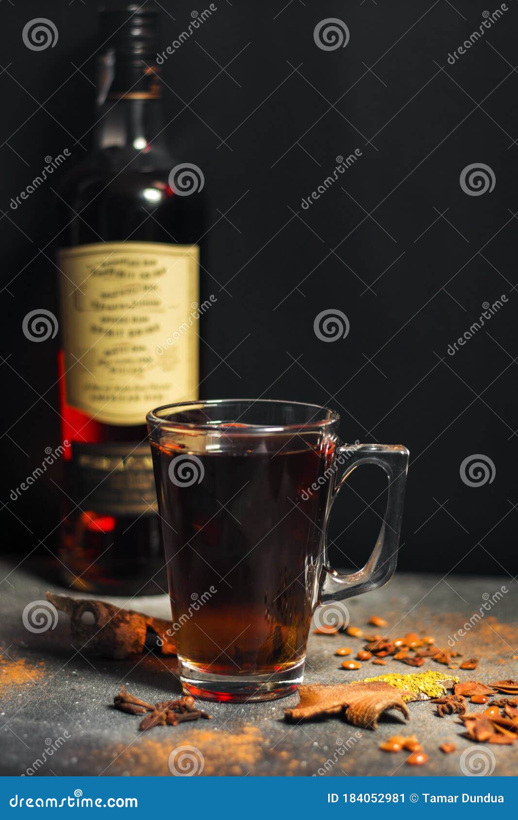 Grog , rum and warm tea stock image. Image of healthy - 184052981