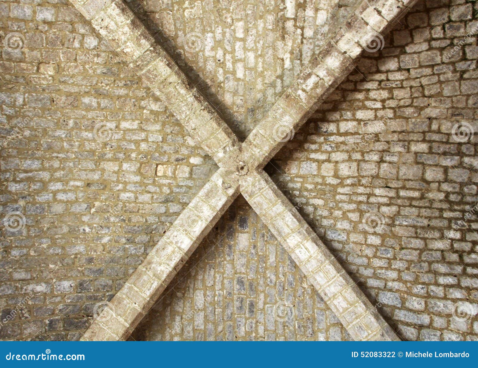 groin vault of the middle ages, from below