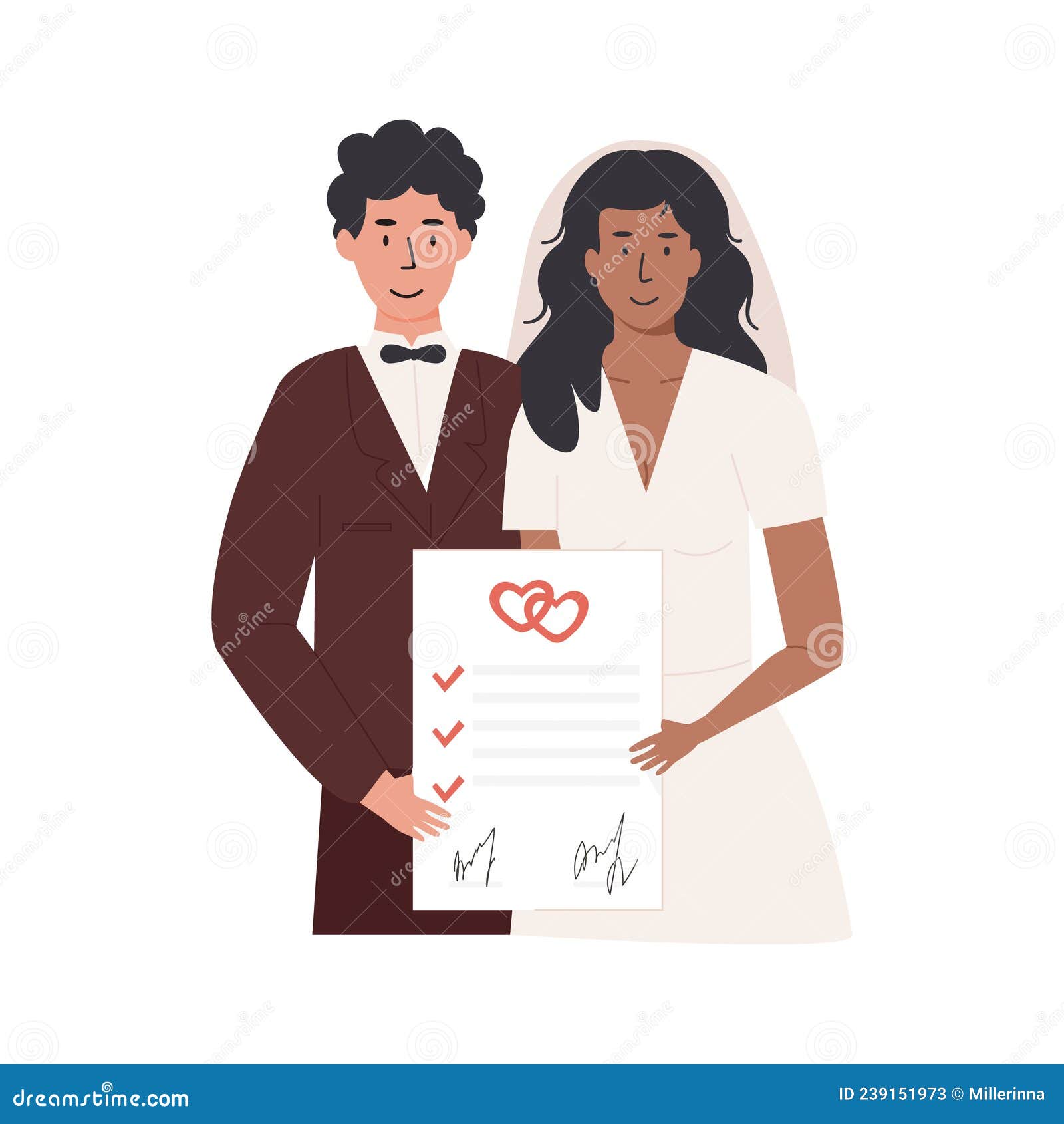 Interracial Married Stock Illustrations picture