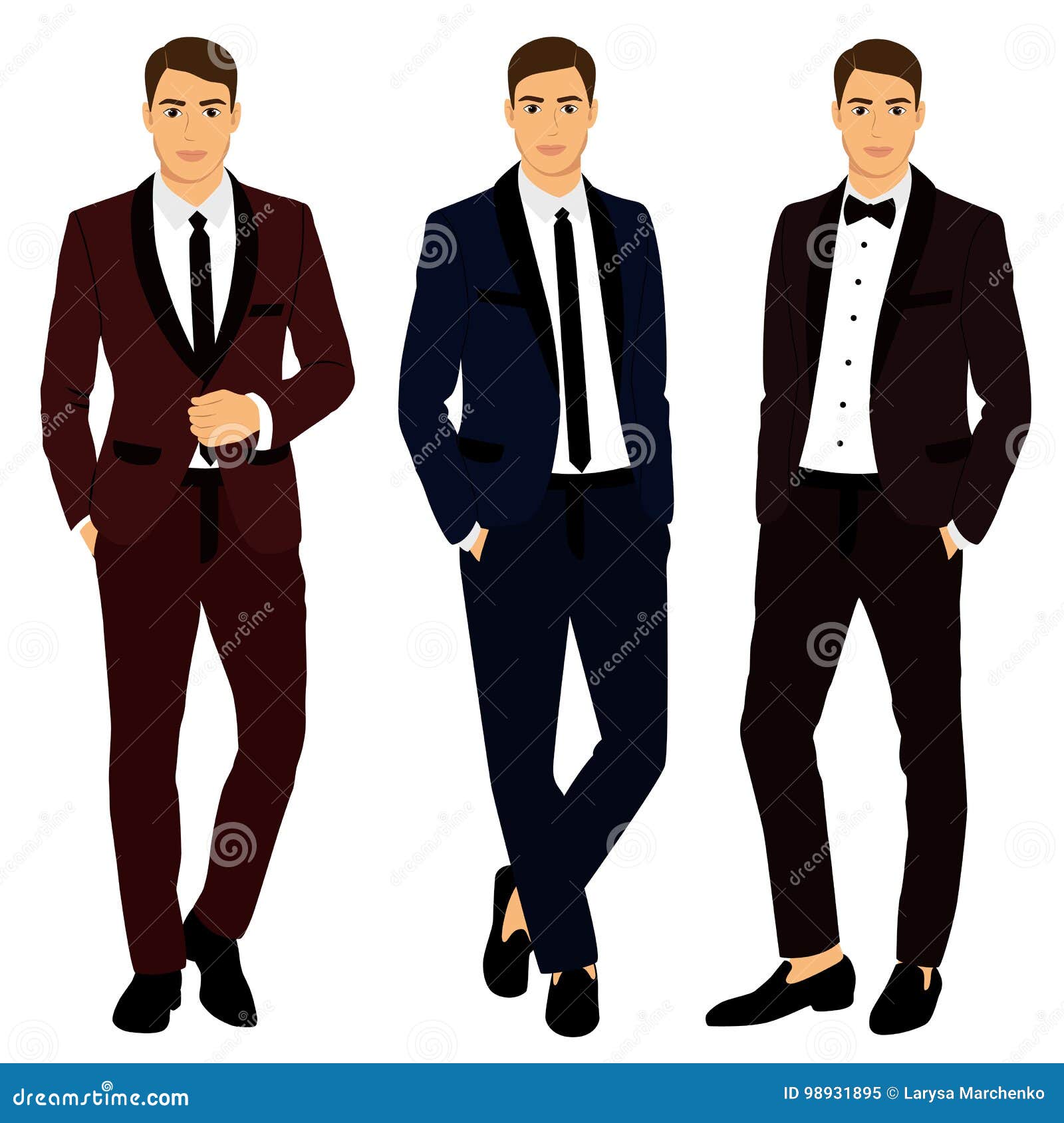 The groom. Clothing. stock vector. Illustration of flat - 98931895