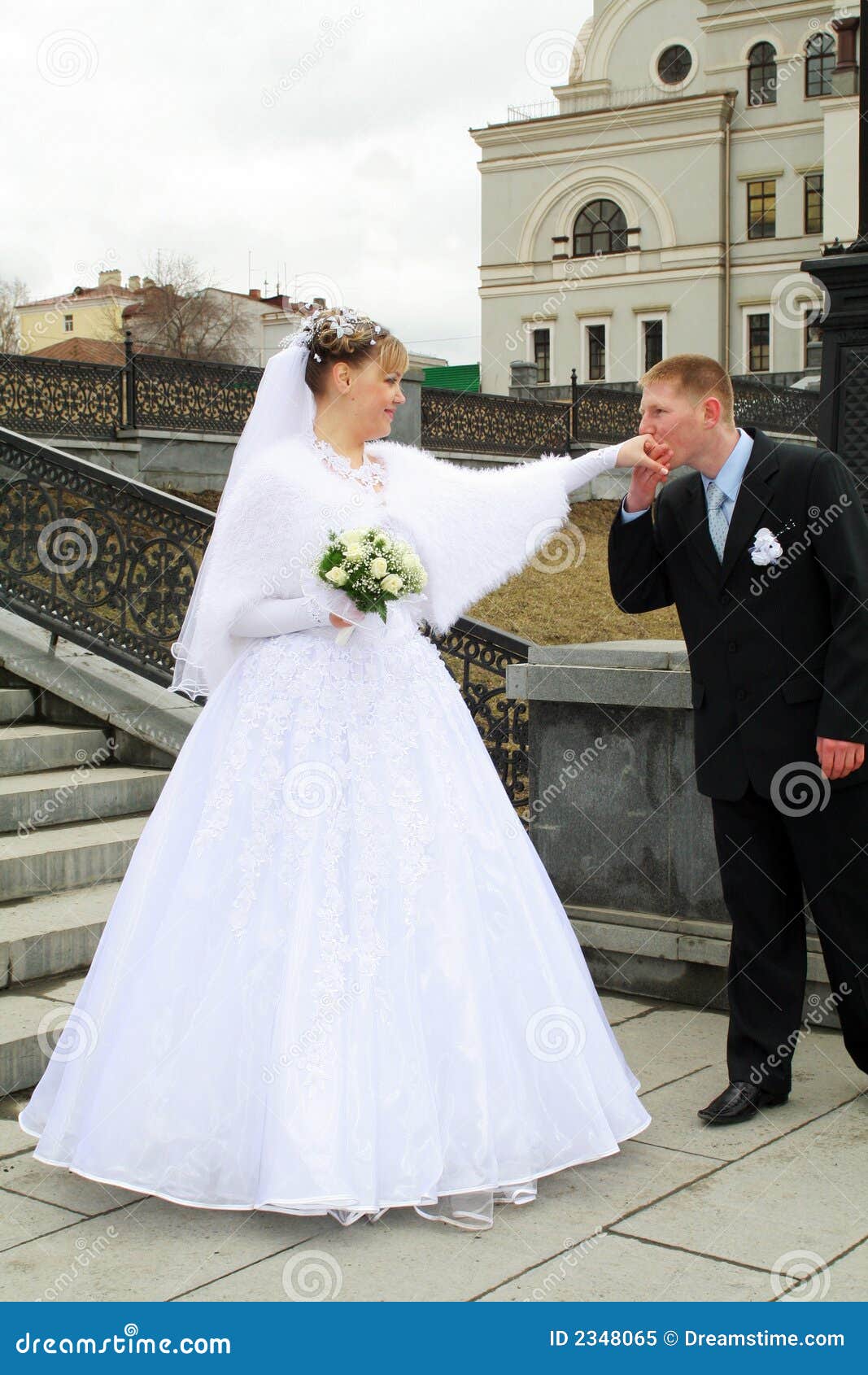 Groom kissing bride`s hand stock image. Image of holiday - 2348065