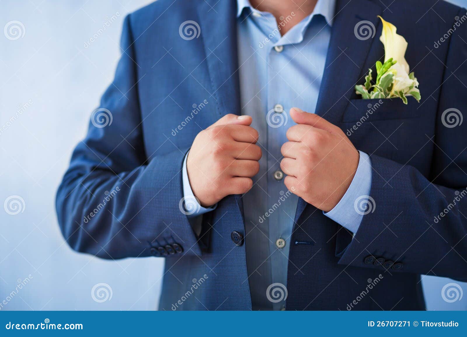 Groom is Preparing for a Wedding Celebration Stock Image Image of