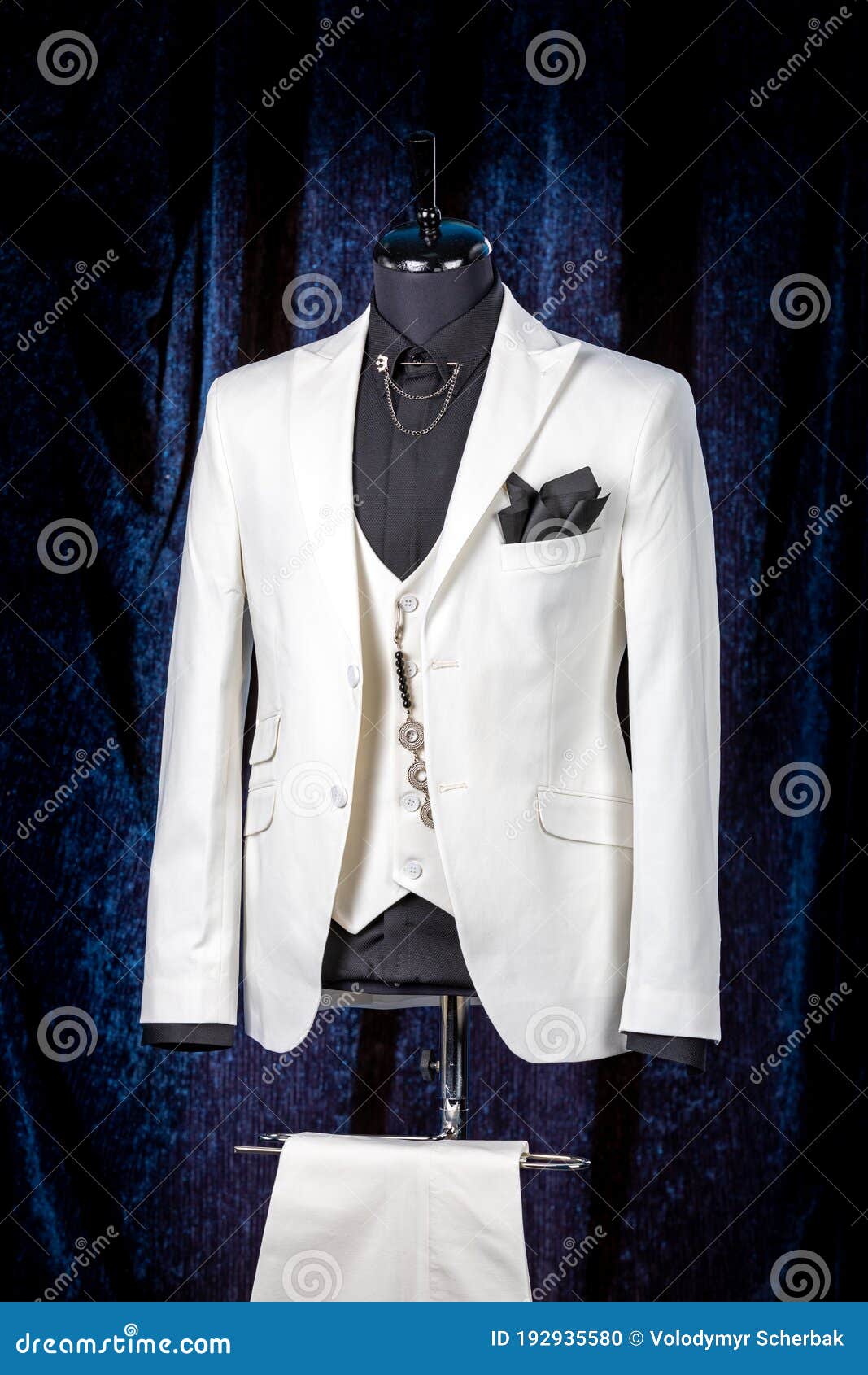 White & Blue Stripe Linen 3 Piece Suit - Tweedmaker