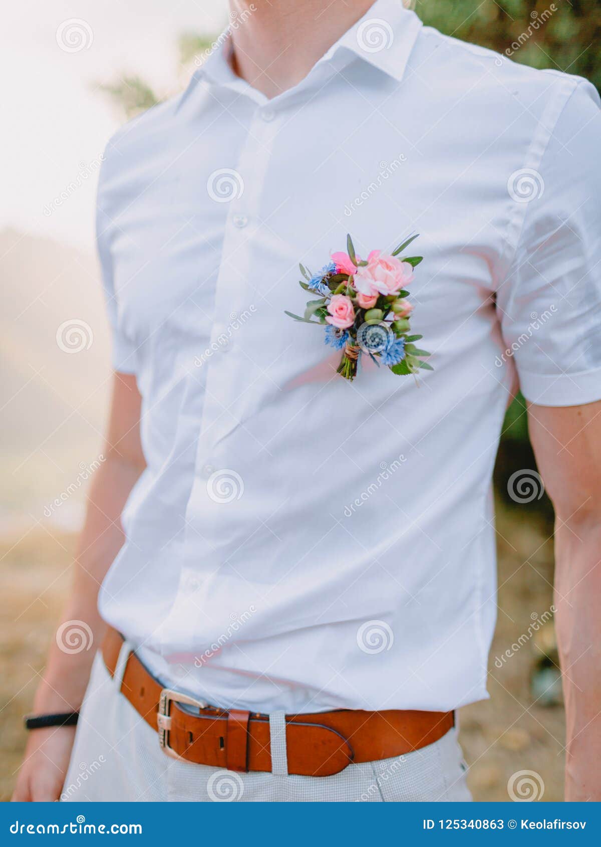 His Shirt. Wedding Day Stock Image ...