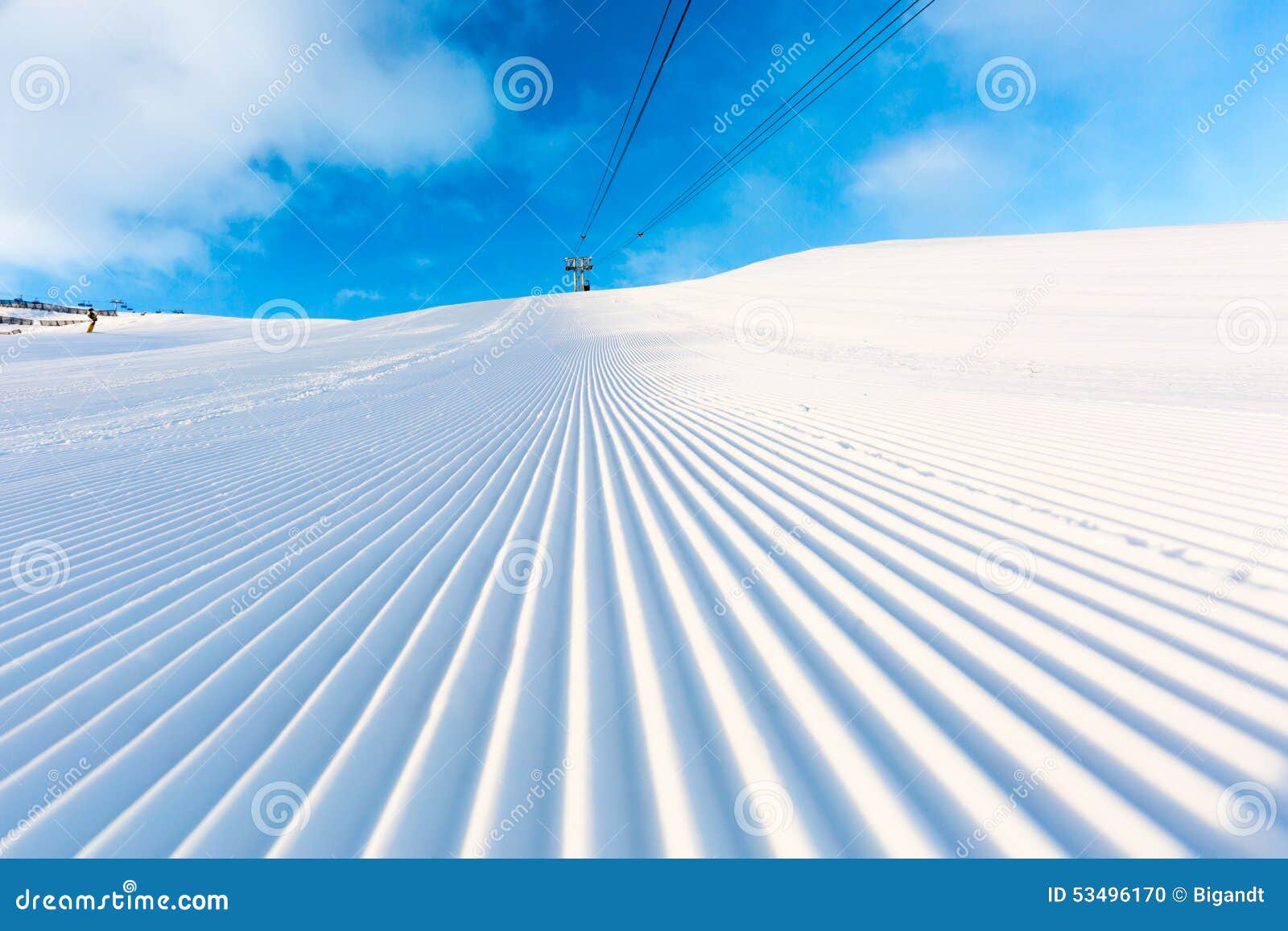 groomed ski piste