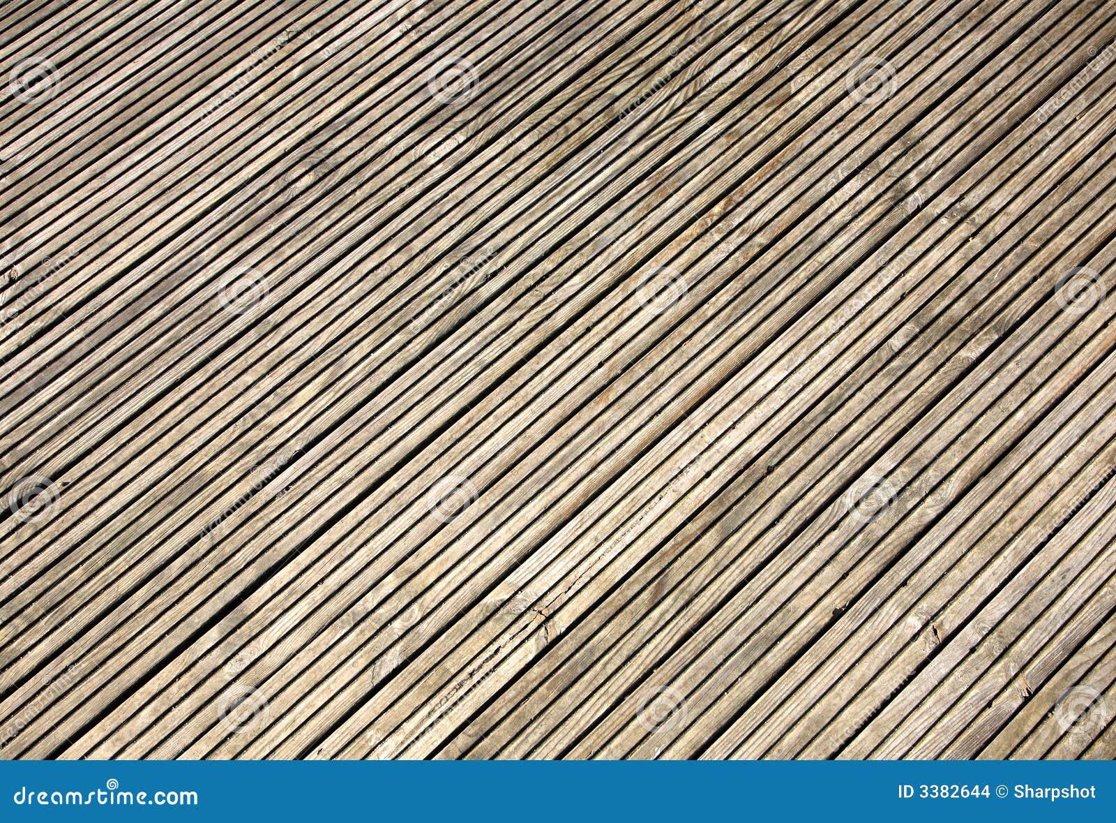 Grooved Wooden Garden Decking. Stock Photo Image of brown, pattern