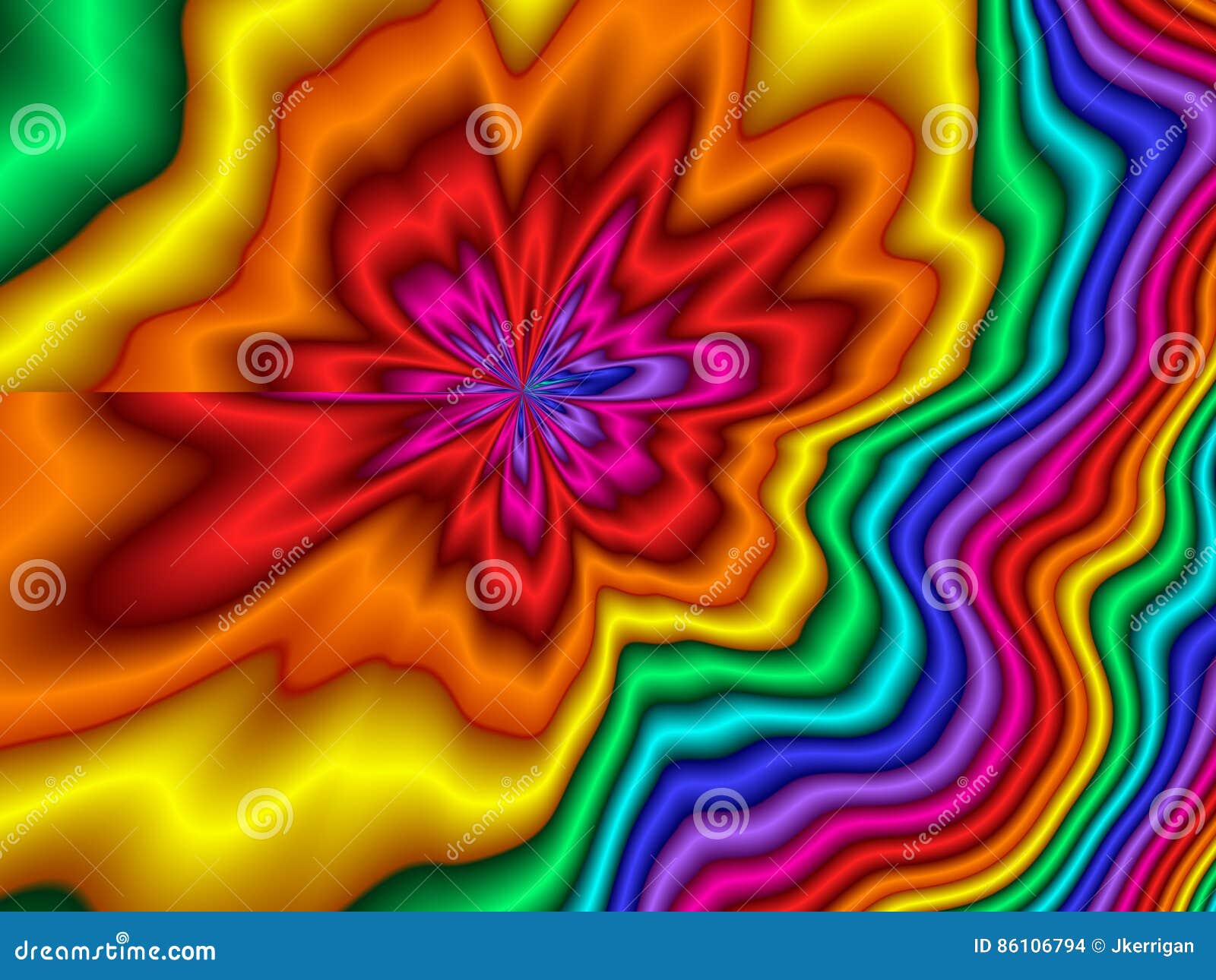 Groovy Rainbow Retro Background Stock Illustration - Illustration of