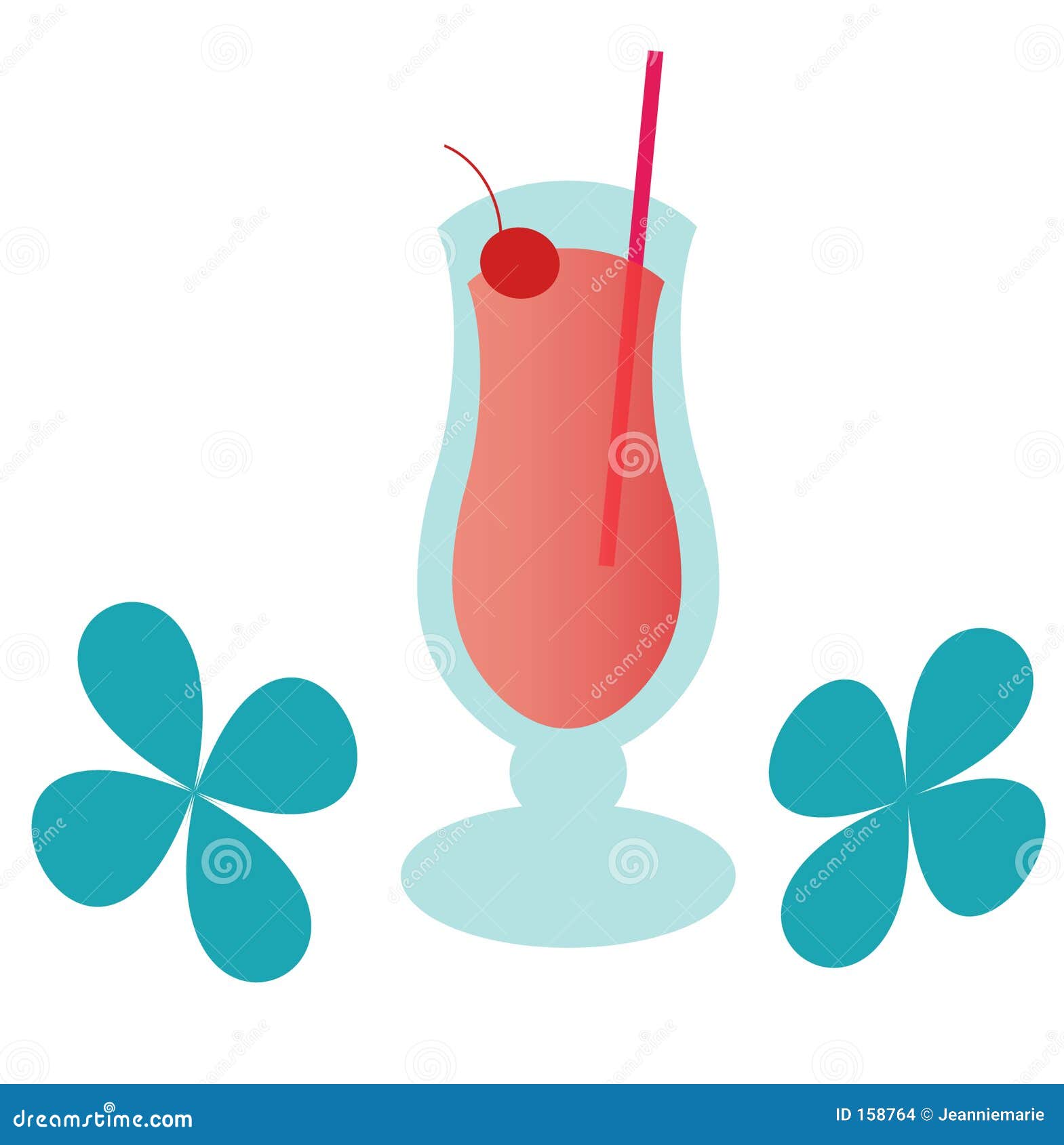Groovy Strawberry Daiquiri Illustration Stock Images Image 158764