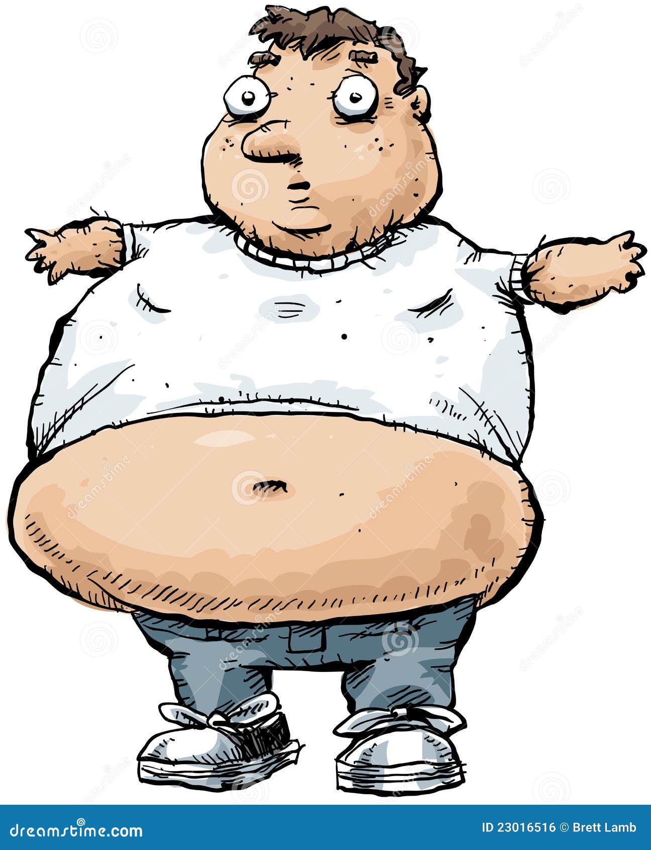 Gros homme illustration stock. Illustration du overweight - 23016516