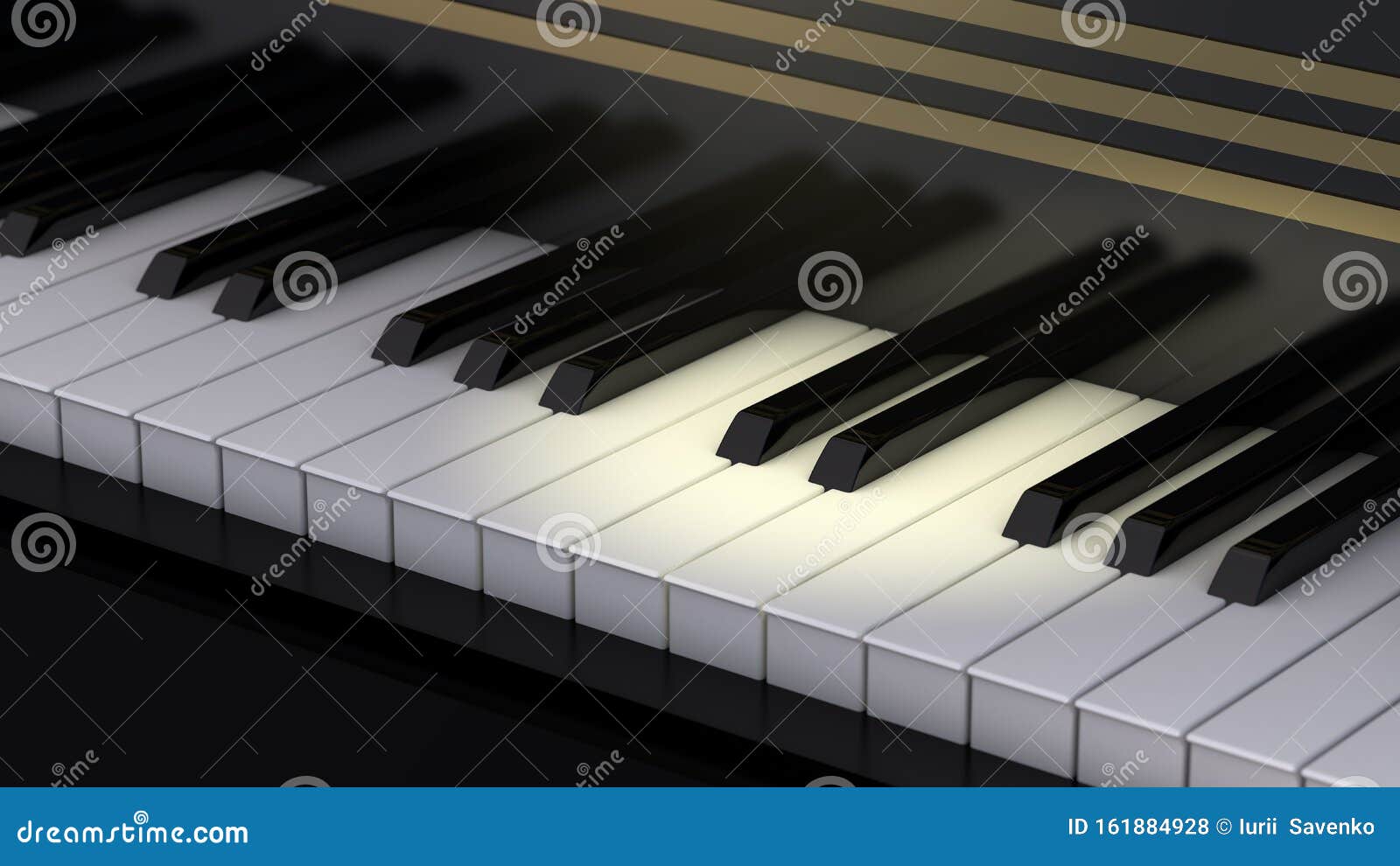 Gros Plan Des Touches De Piano