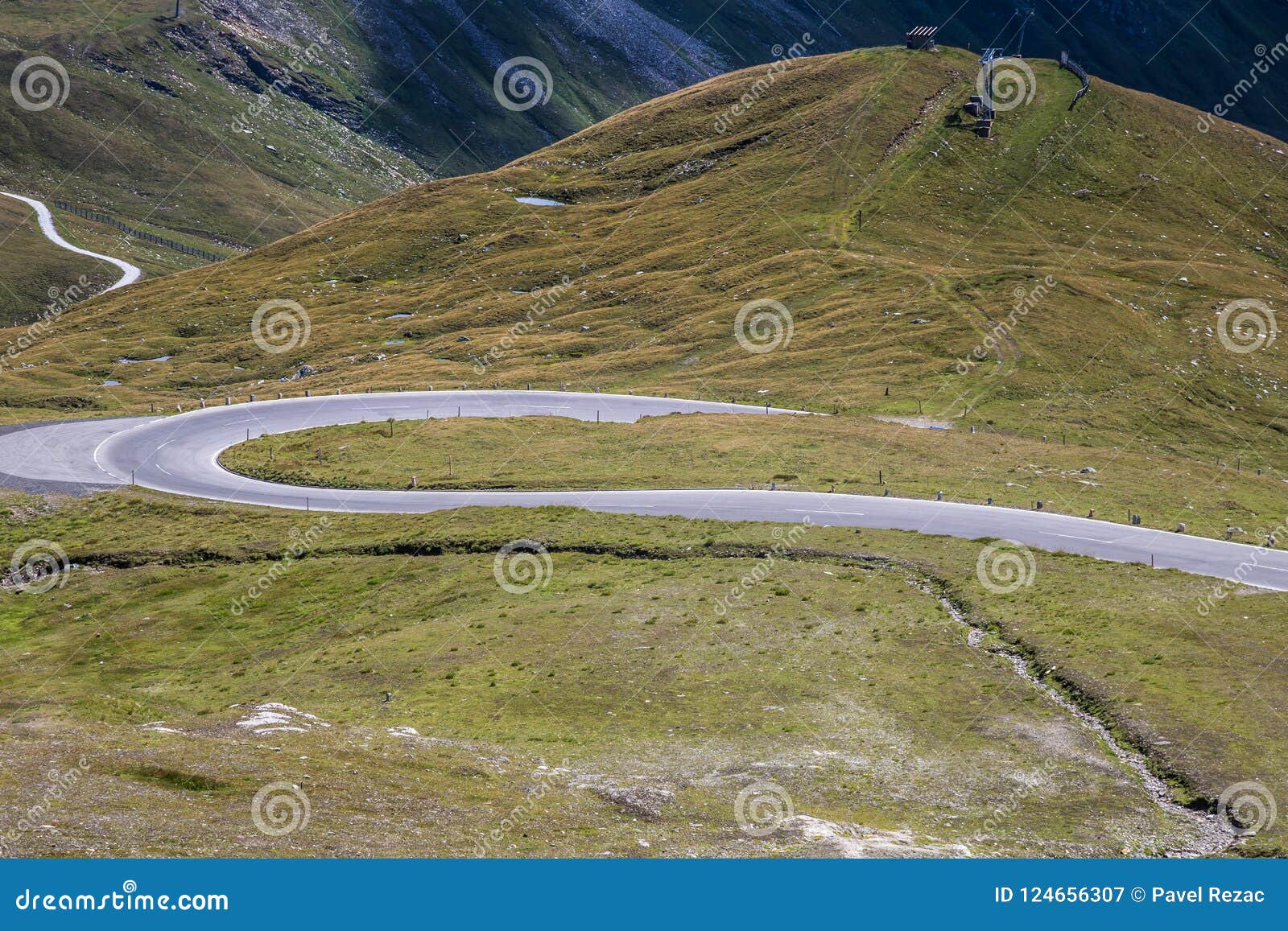 Alpine Valley, High Mountain Roads Stock Image Image of national