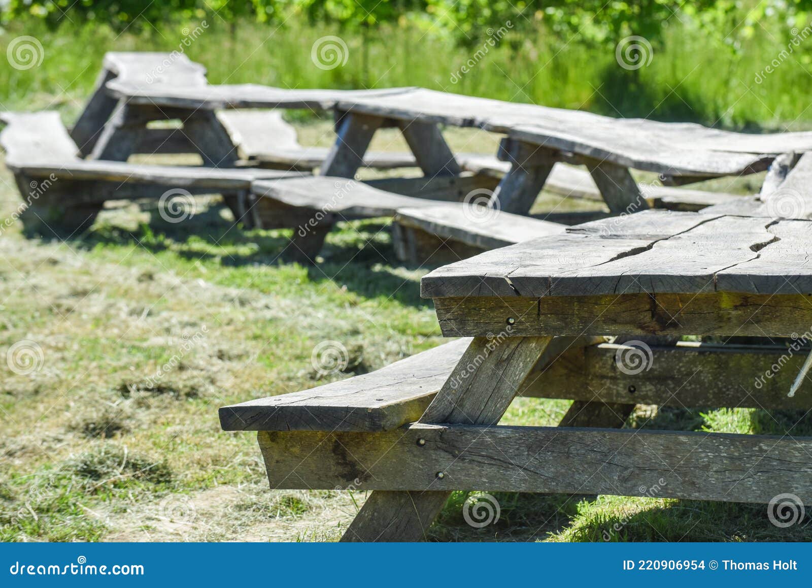 in beroep gaan Abstractie Machtigen Grote Picknicktafel En Bank in Een Zonnig Openbaar Park Stock Foto - Image  of leeg, stoel: 220906954