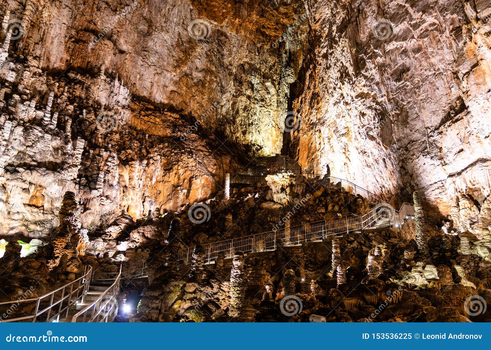 grotta gigante in italy, one of the world`s largest show caves