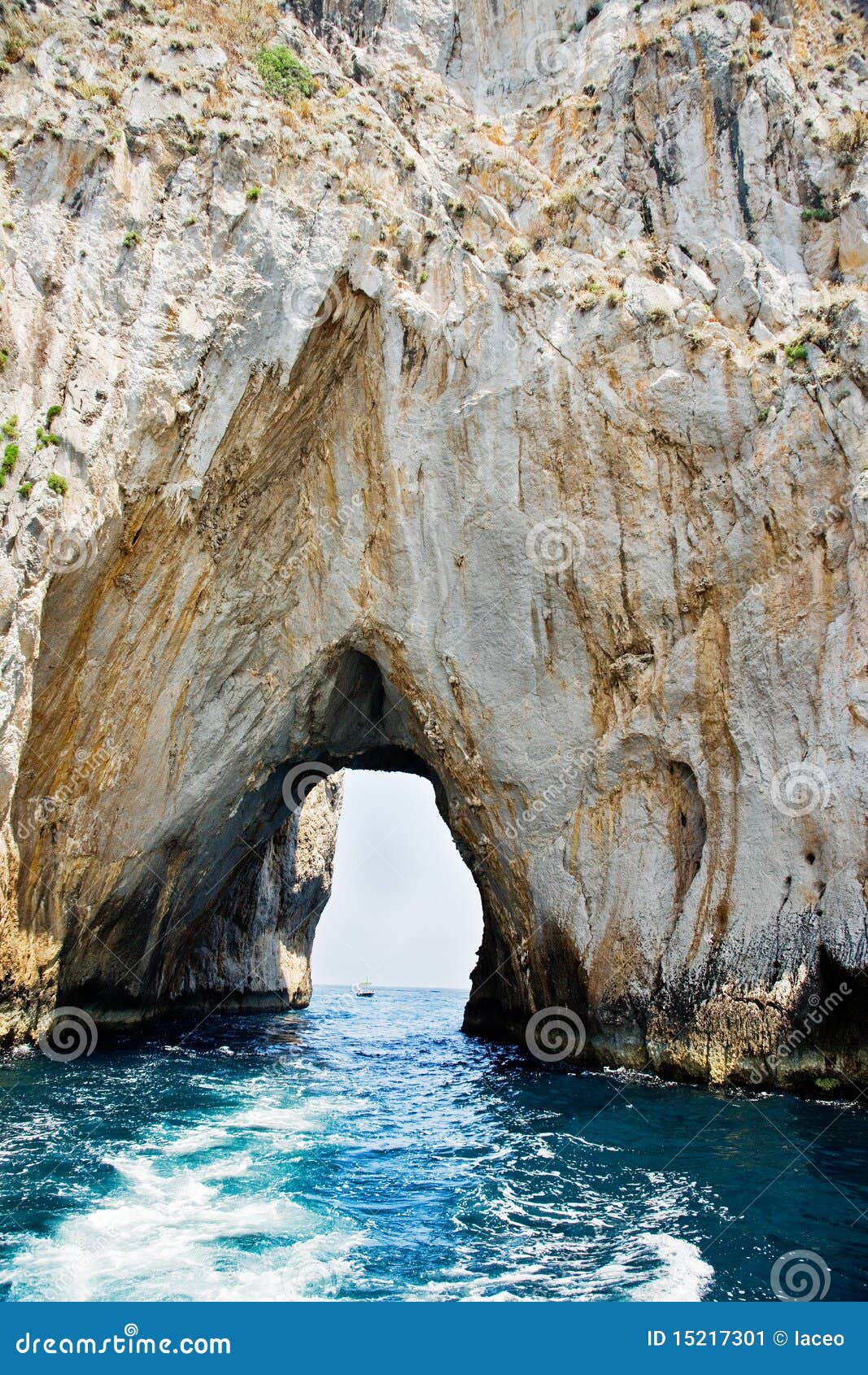 grotto in sea-rock, capri italy.