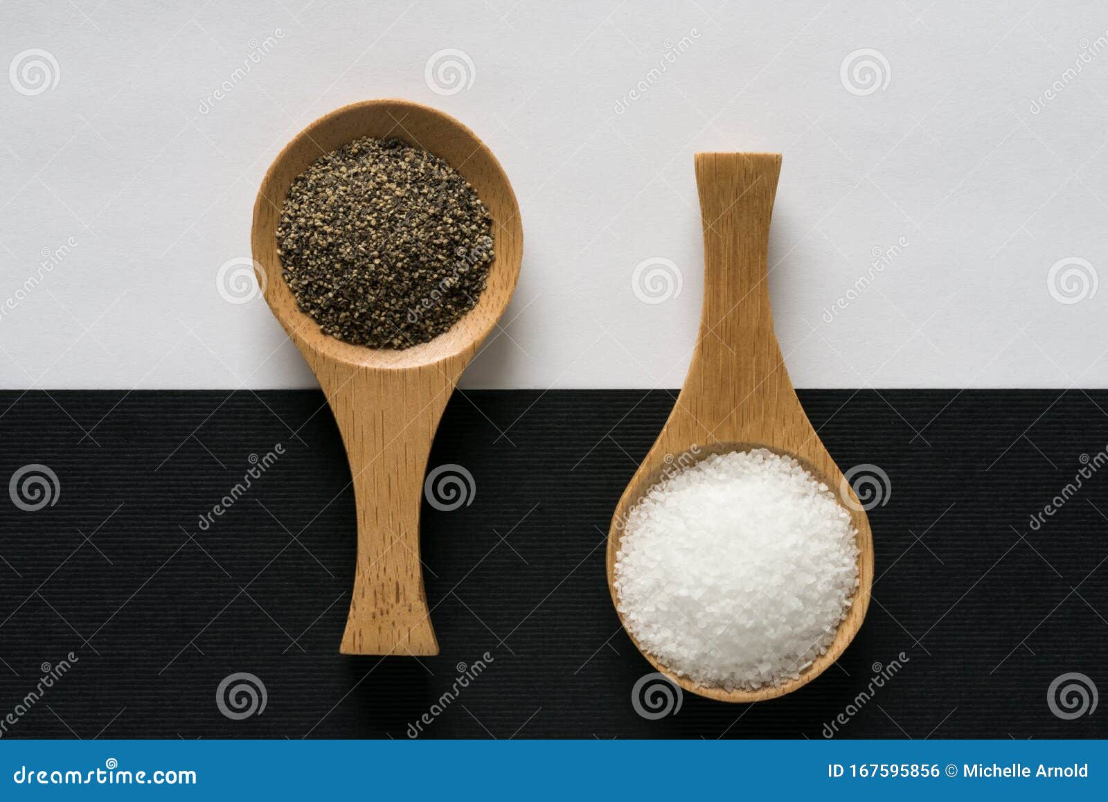 Ground Black Pepper and Kosher Salt Stock Photo Image of isolated