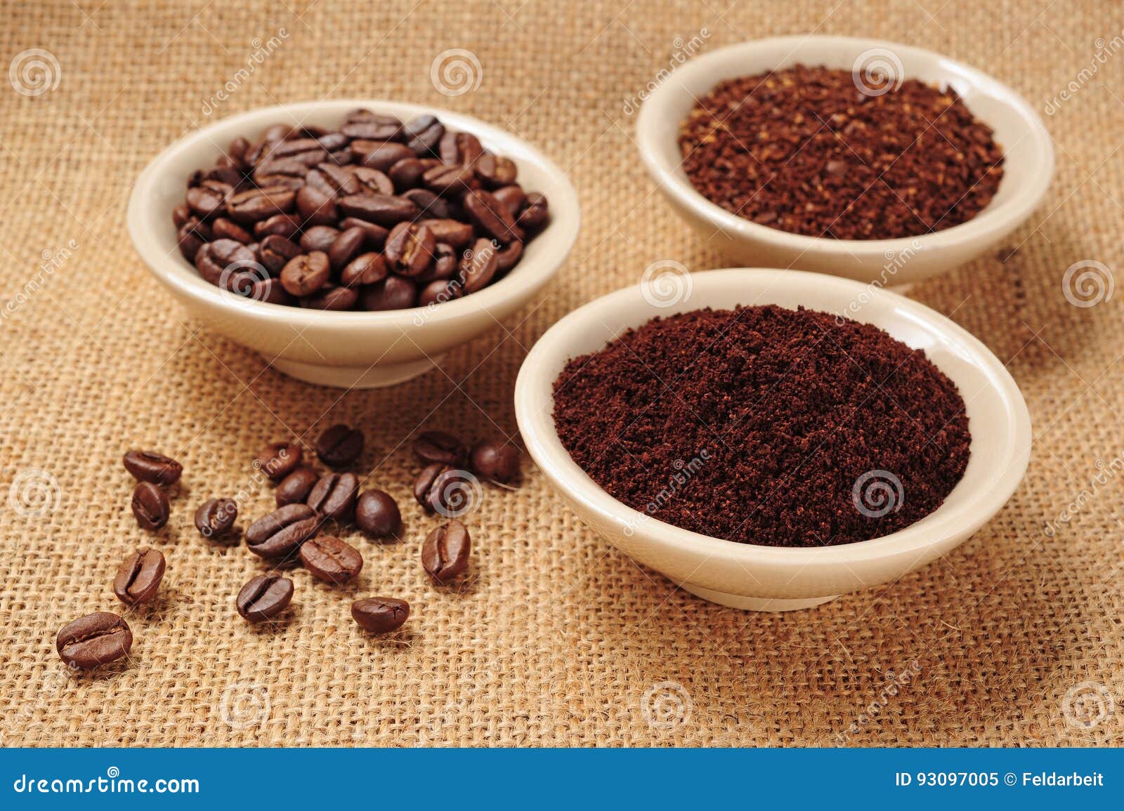 Ground coffee stock image. Image of jute, beverage, brown 93097005