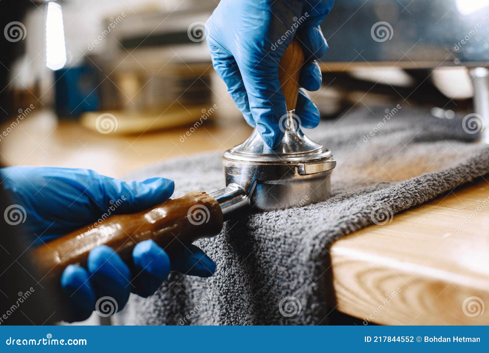 Ground Coffee in a Holder for Making Coffee Stock Photo Image of