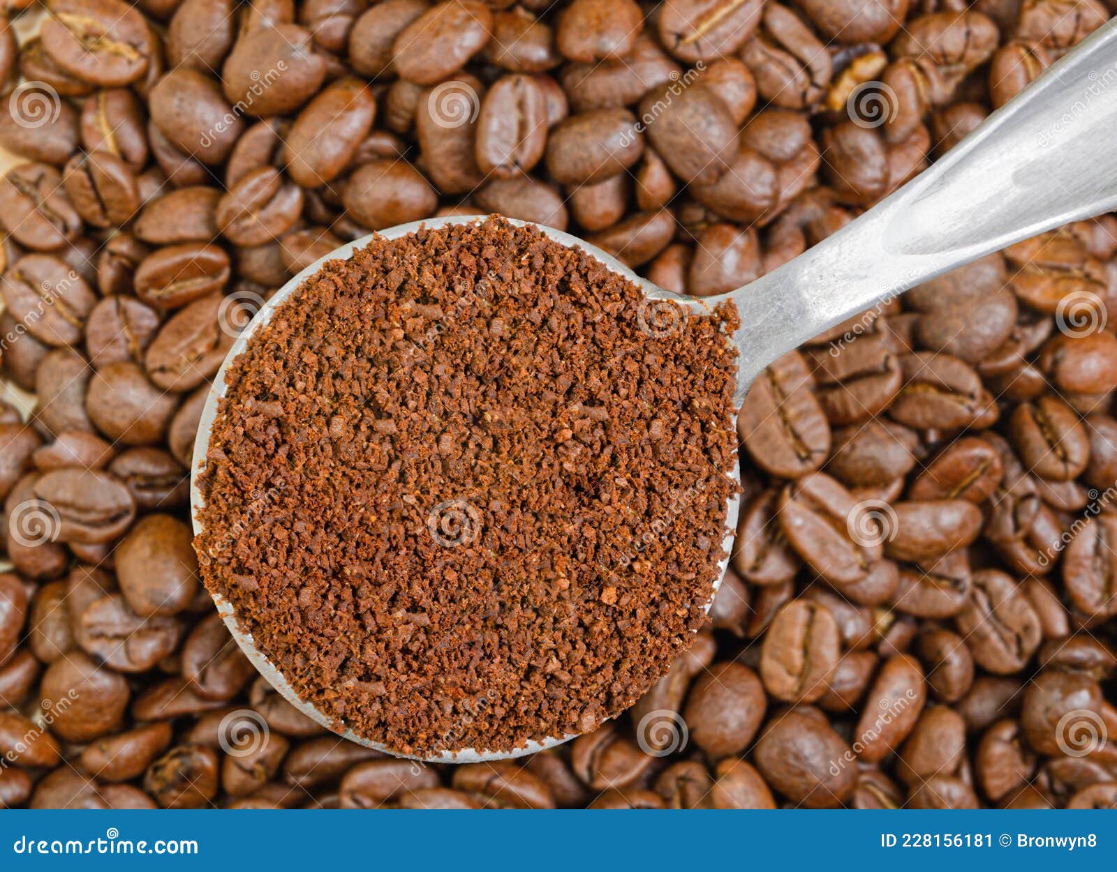 Ground Coffee in Coffee Measure Stock Image Image of food, tablespoon