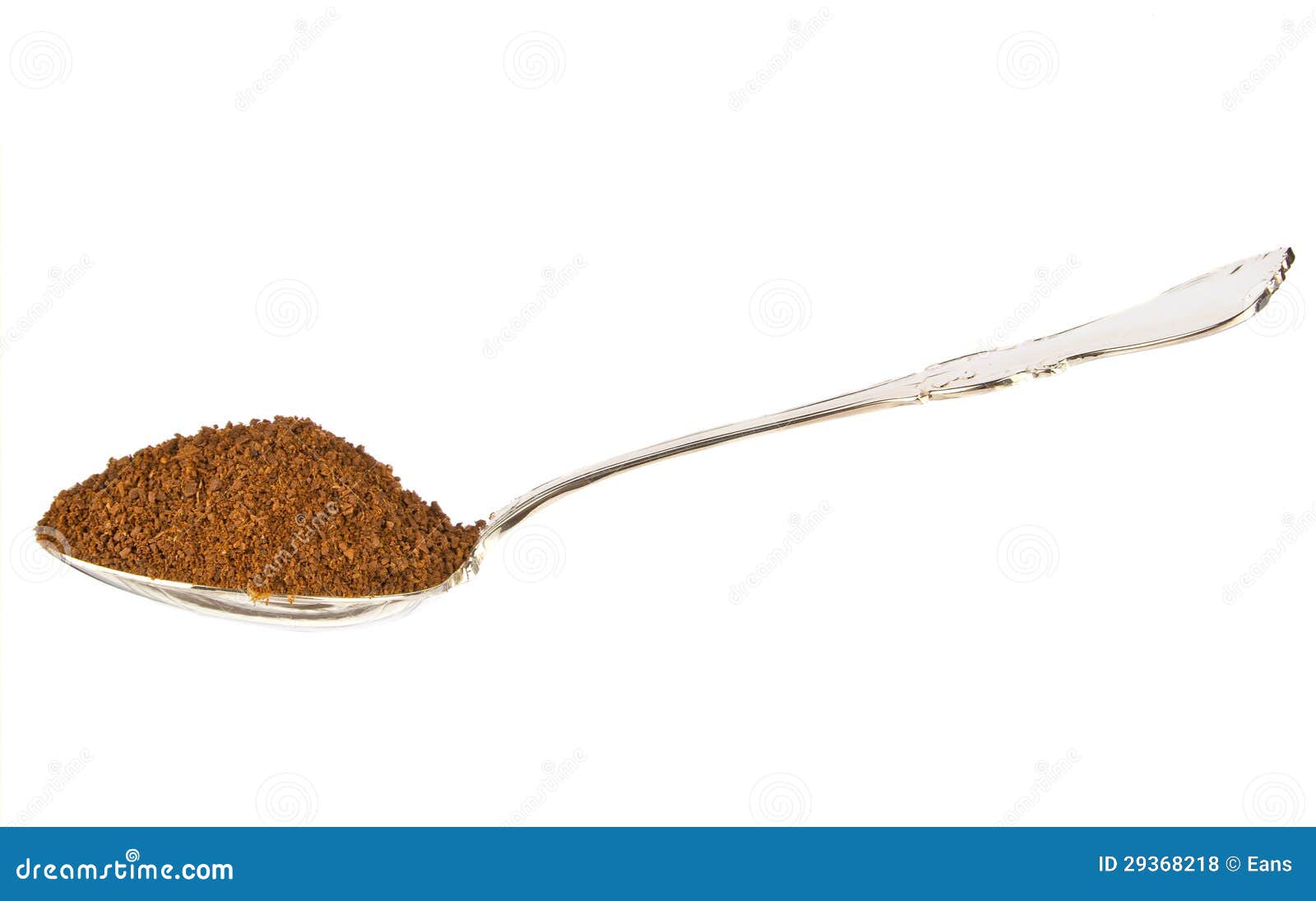 Ground Coffee in Spoon Over White Stock Photo Image of flavor, spoon