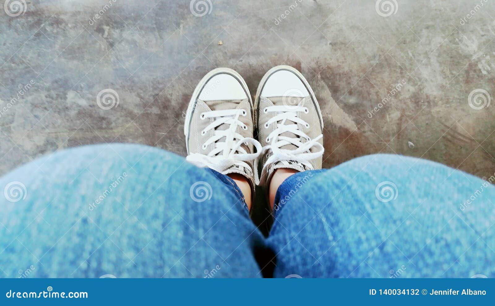 Gray shoes blue jeans stock photo. Image of gray, shoes 140034132