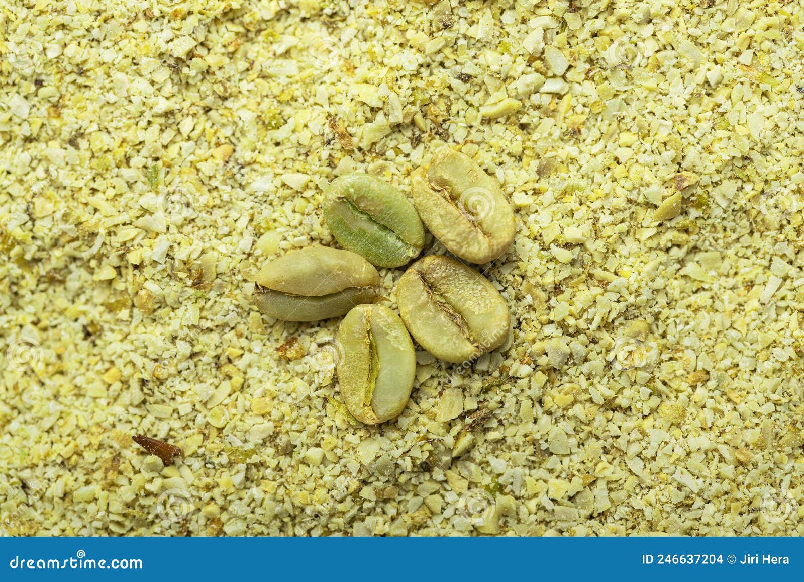 Ground Green Coffee and Coffee Beans Stock Photo Image of cafe, diet