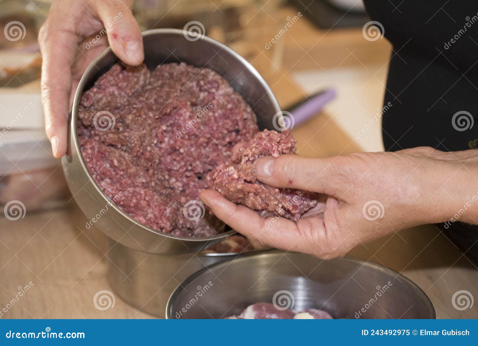 Ground meat or minces meat stock image. Image of feed 243492975