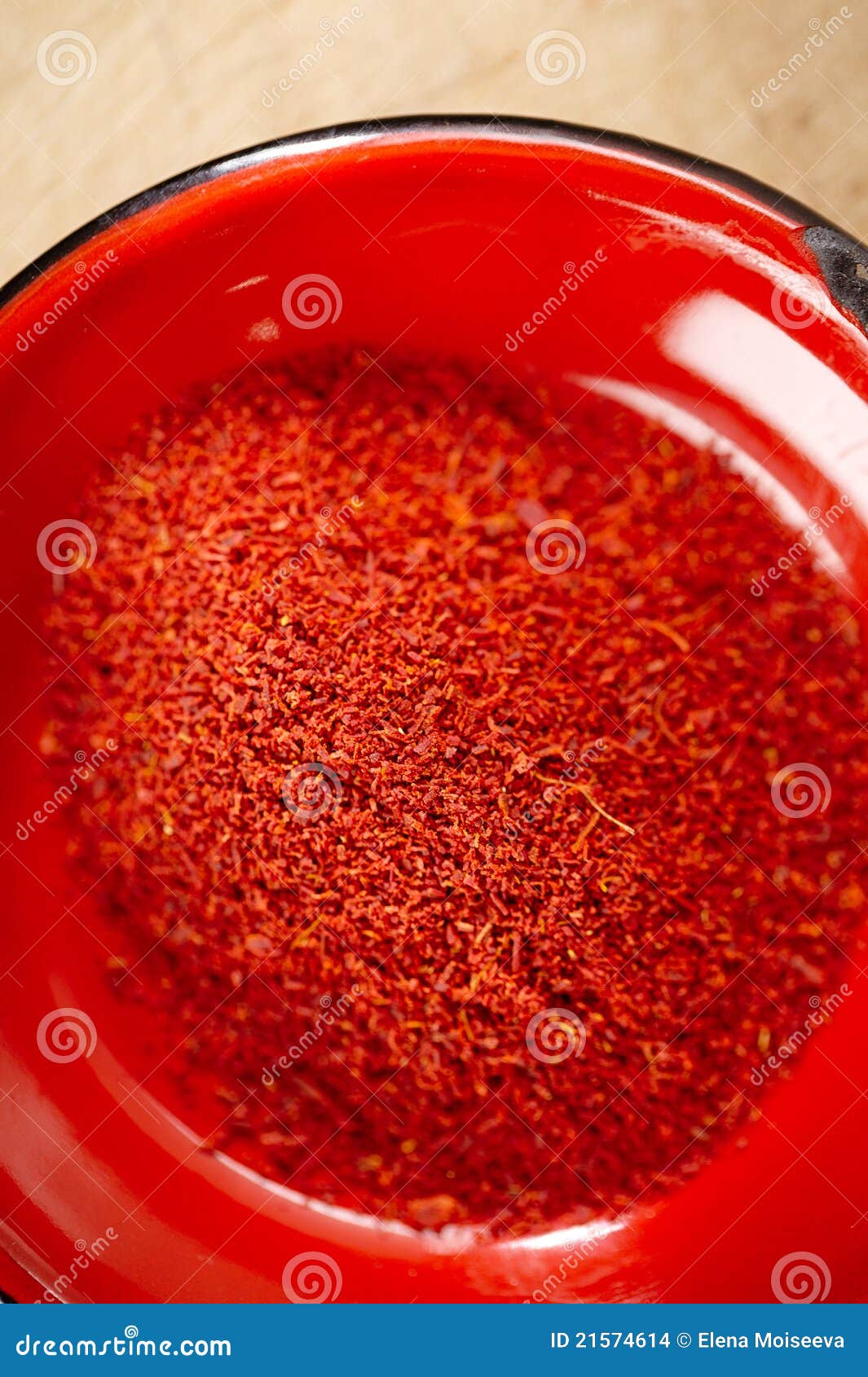 Ground Moroccan Saffron in Pile, Super Macro Stock Photo Image of